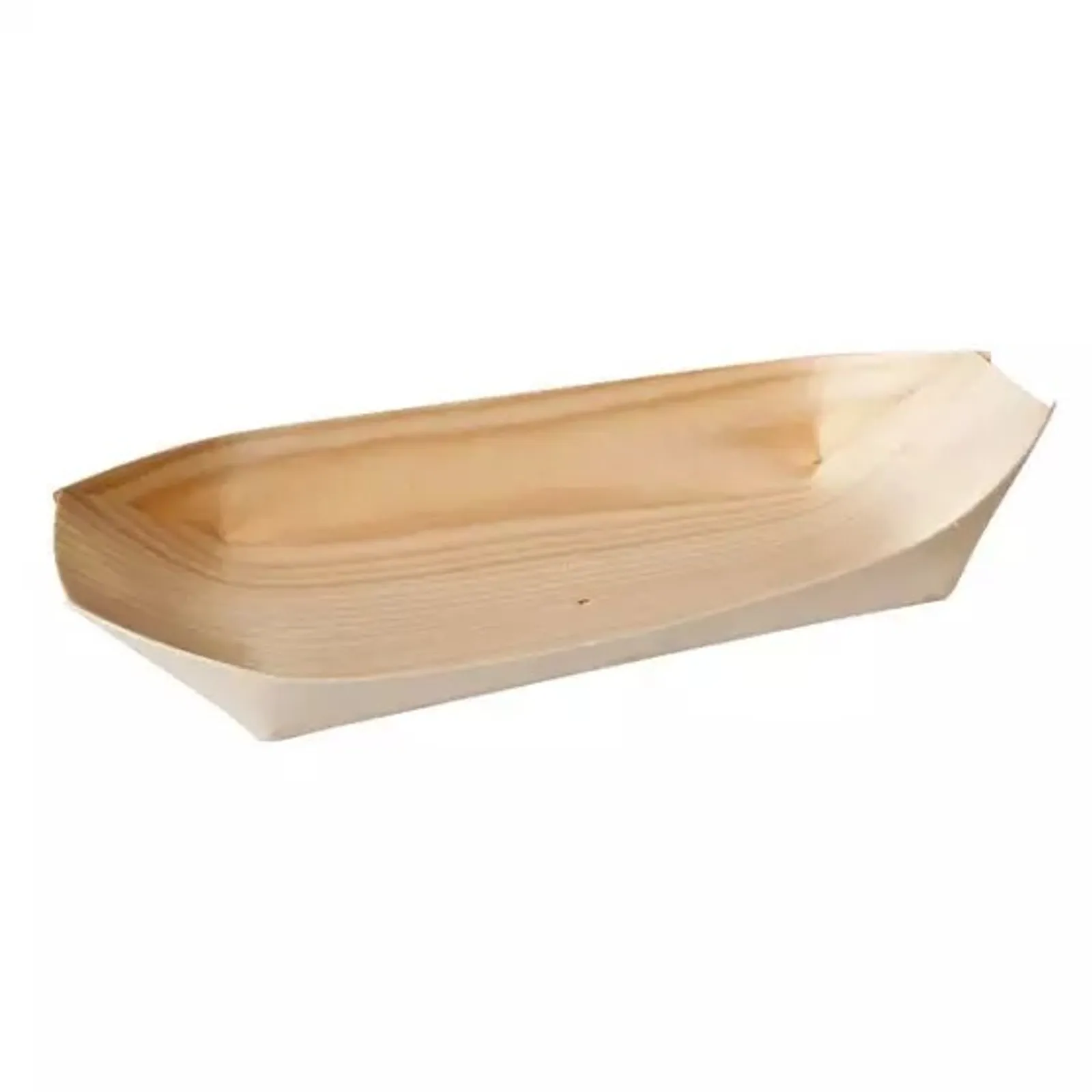 Design En Bouche 47811-Bio Wood Oval Boat-115x65mm | 50pcs/Pack