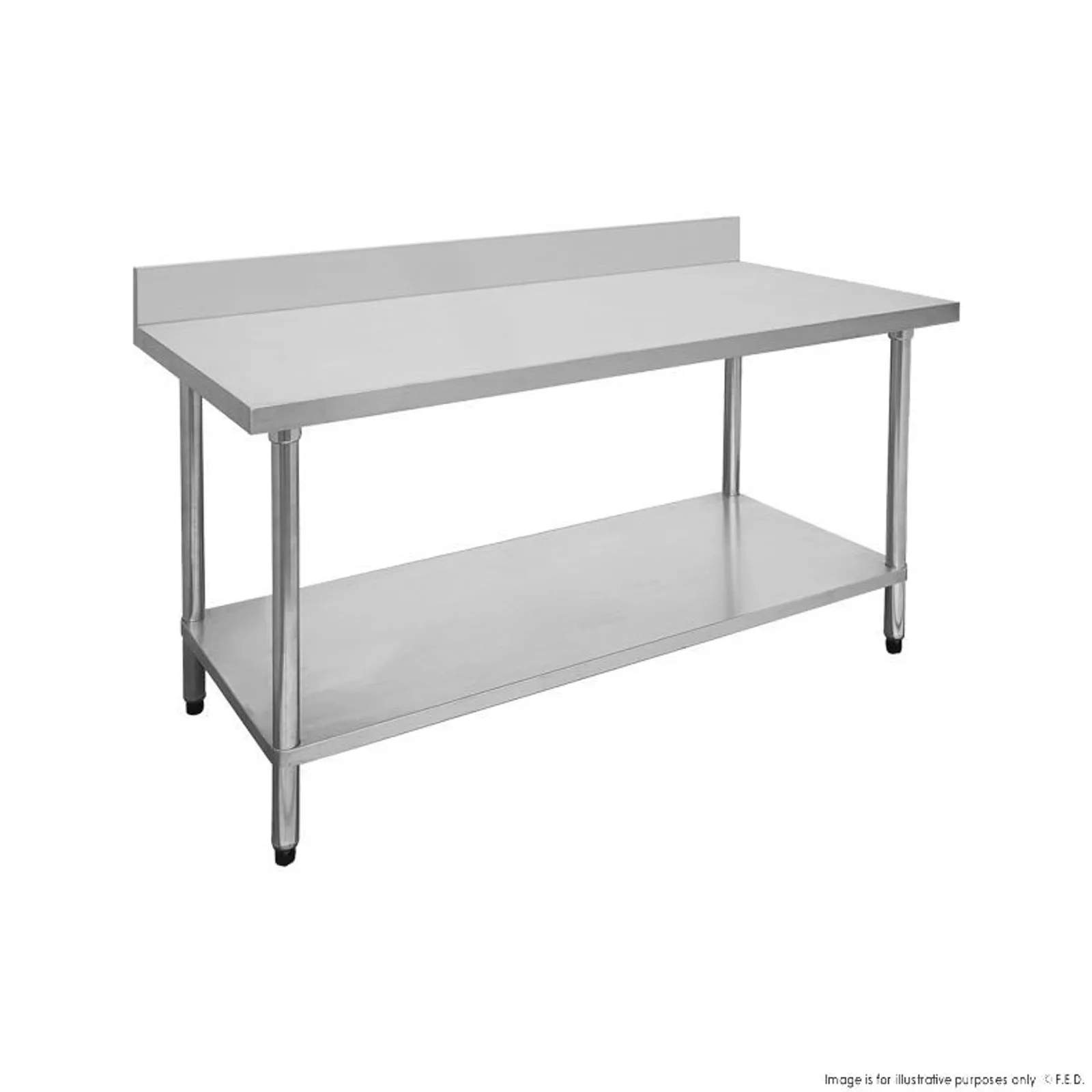 Modular Systems 0450-7-WBB - Economic 304 Grade Stainless Steel Table with splashback 450x700x900