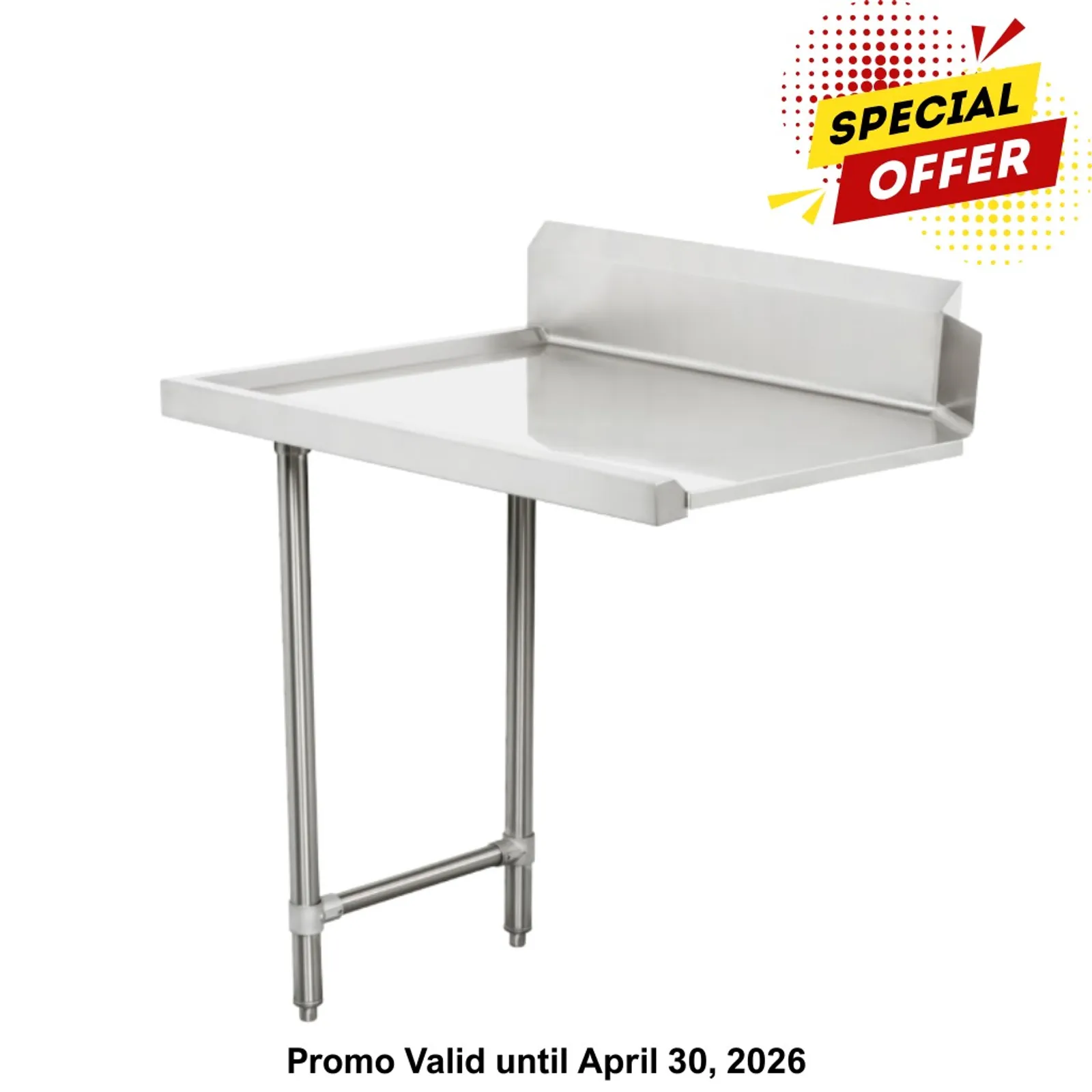 Modular System CDT-600R - Clean Dish Table with Splashback