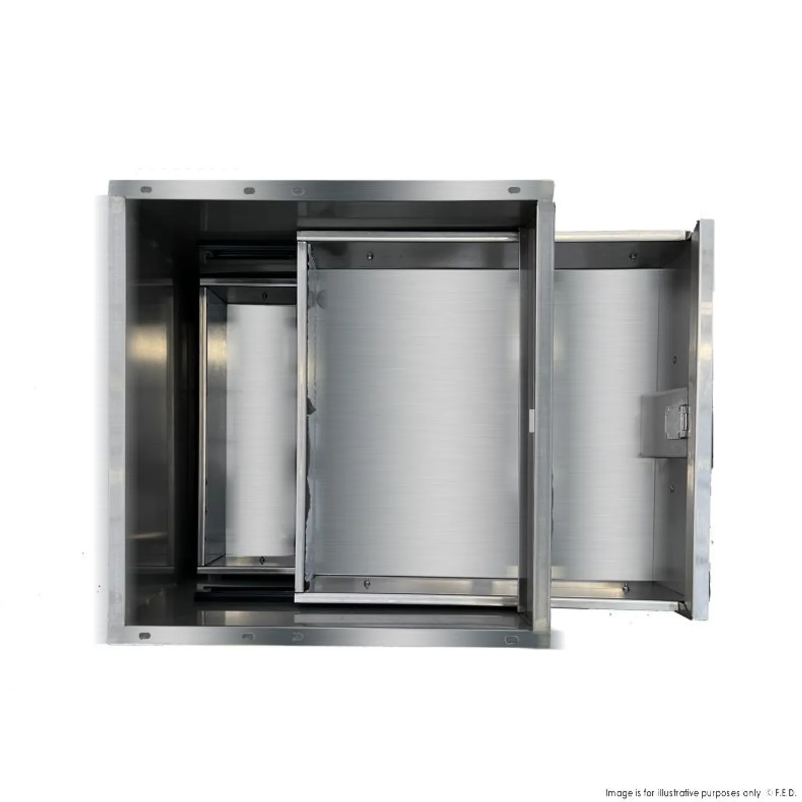 Modular System DR-02/A - Stainless Steel Double Drawer 480x503x410