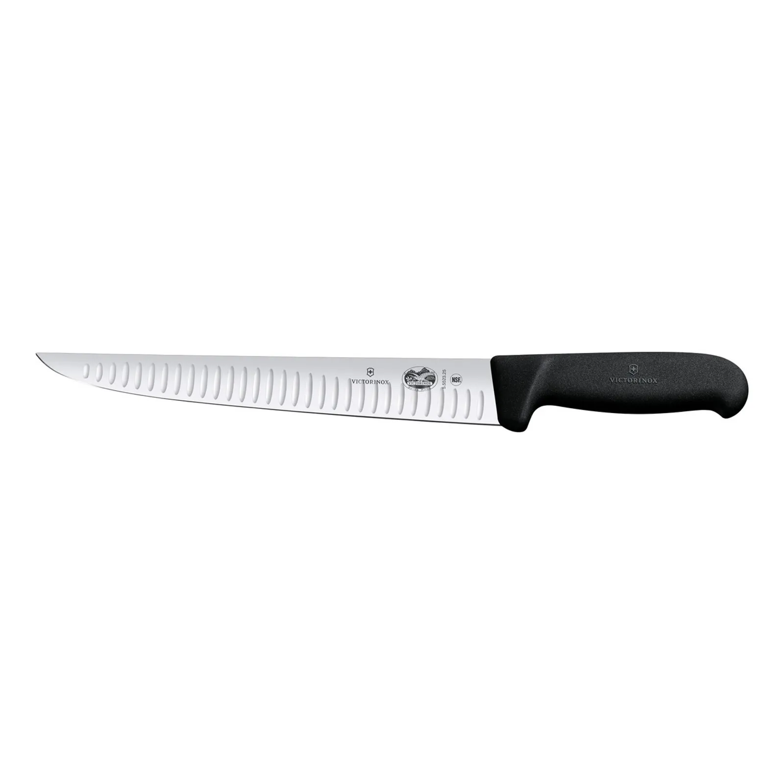 Victorinox 5.5523.25 - Sticking Knife, 25cm, Fluted Edge, Fibrox - Black