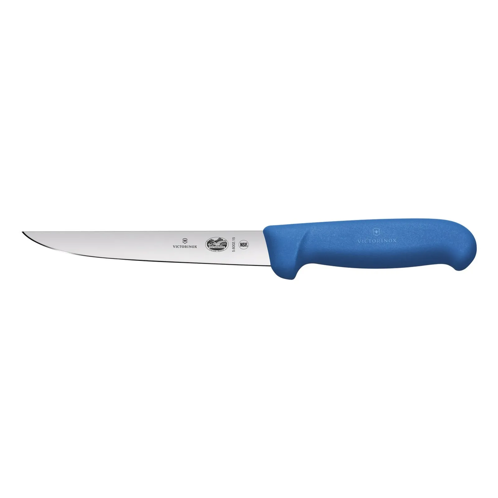 Victorinox 5.6002.15 - Boning Knife, 15cm, Straight, Wide Blade, Fibrox - Blue