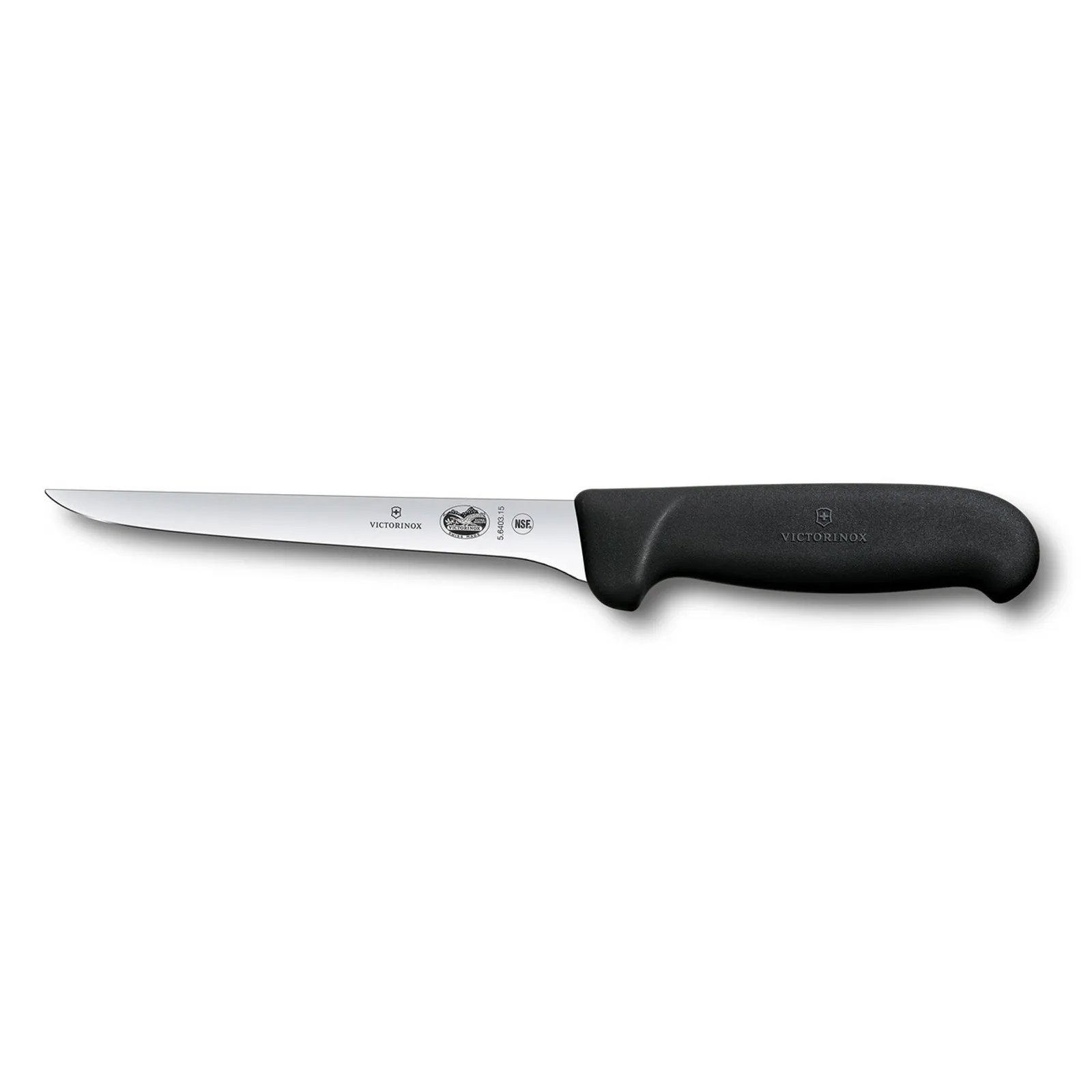 Victorinox 5.6413.12 - Boning Knife, 12cm Straight, Fibrox Black