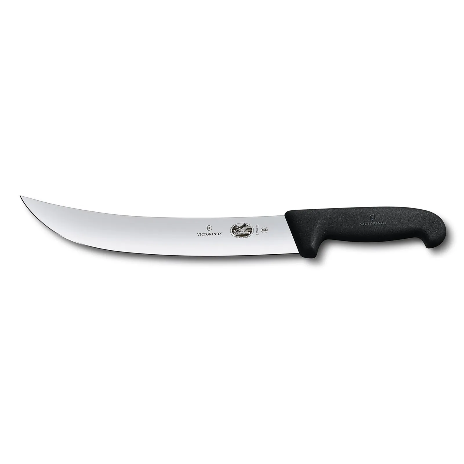 Victorinox 5.7303.25 - Cimeter Knife, 25cm Curved, Wide Blade, Fibrox - Black