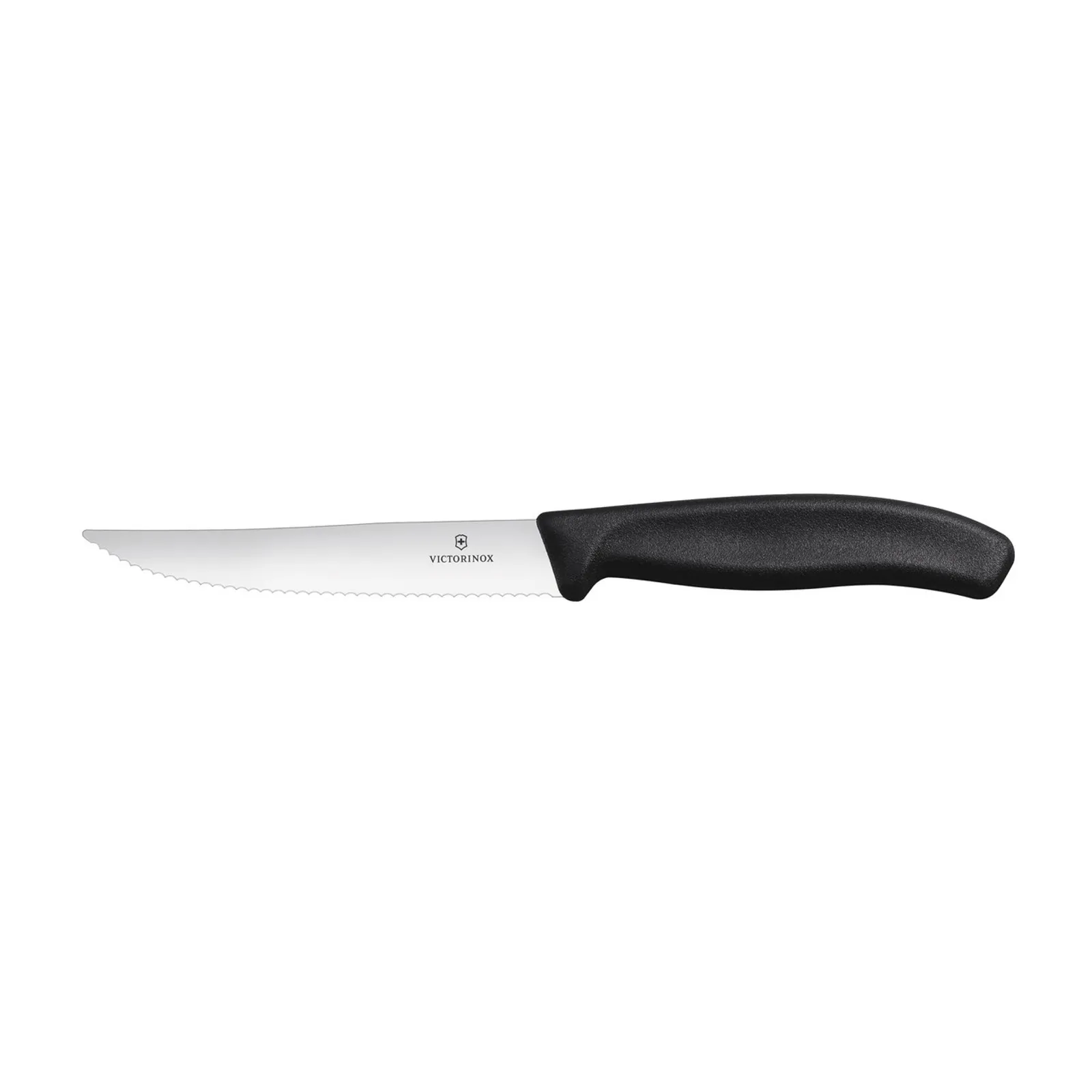 Victorinox 6.7933.12 - Steak & Pizza Knife 12cm, Wavy Edge, Classic, Black