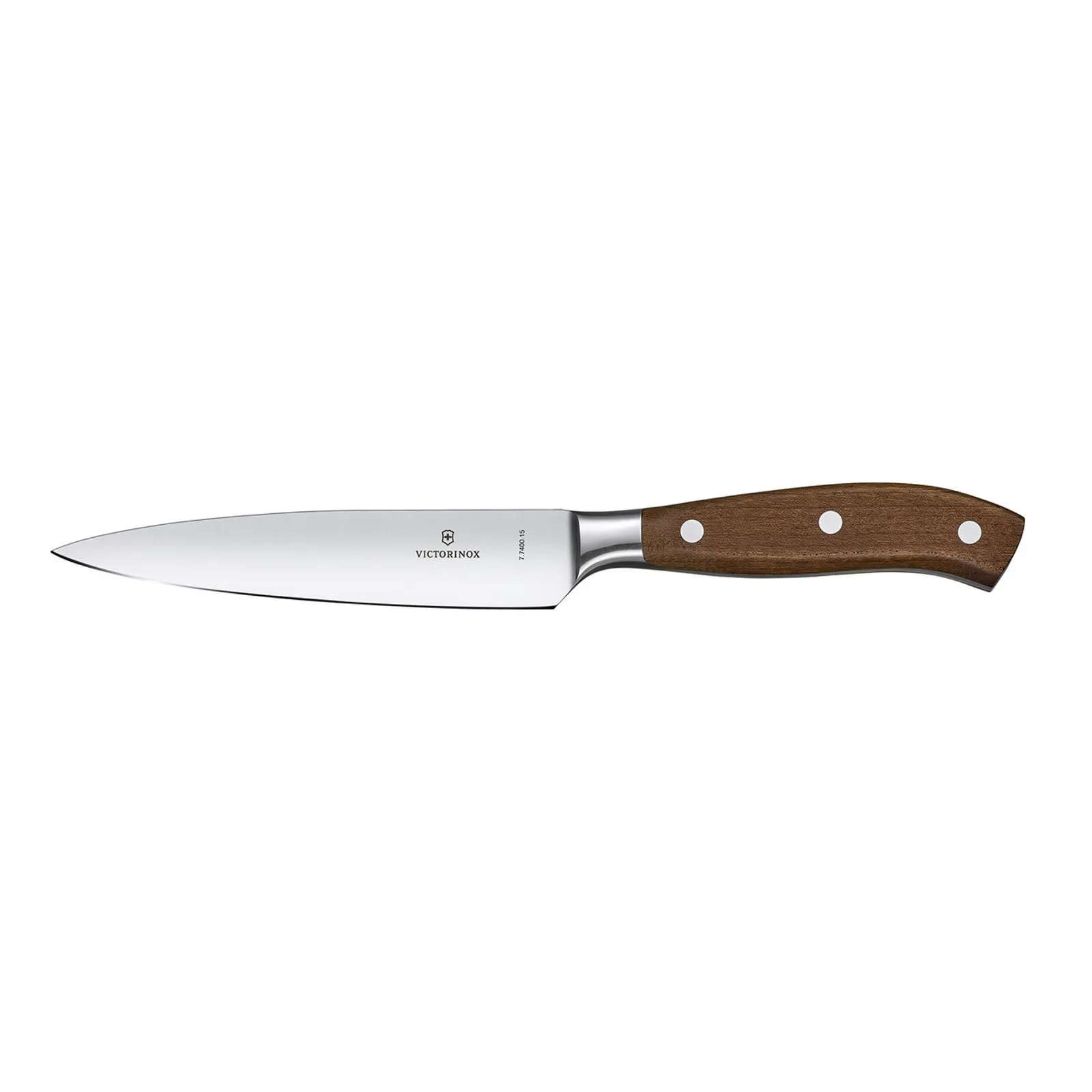 Victorinox 7.7400.15G - Chefs Knife, 15cm Plain Edge, 3 Rivet Wood Handle, GB