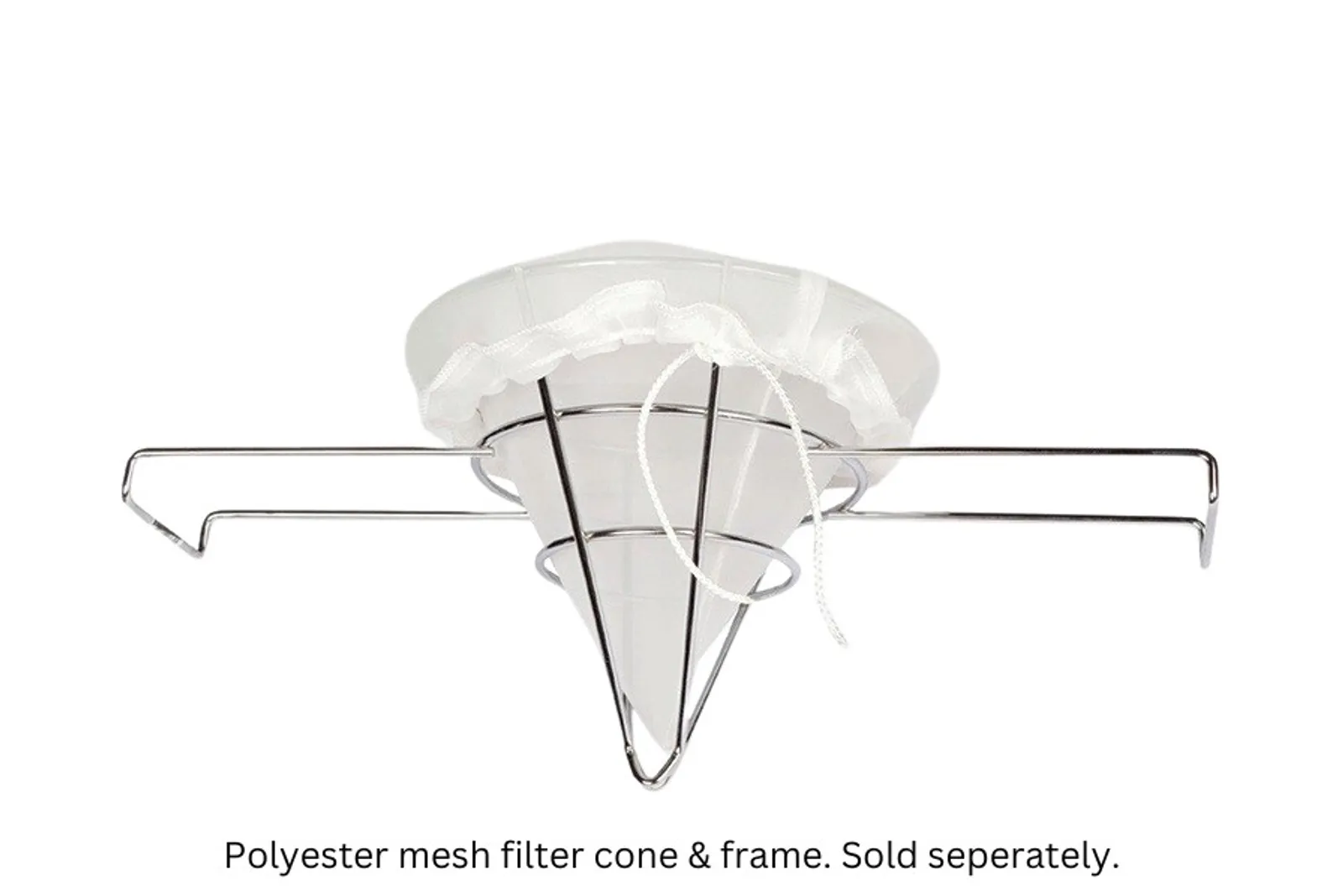 ACE Poly Mesh Filter Cone - Fine Mesh with Tie Cord 70 micron Black