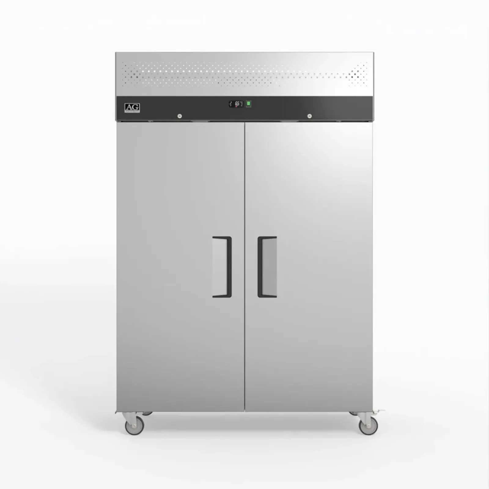 AG Equipment GNX1000TN - 1000L Upright Double Stainless Steel Door Fridge