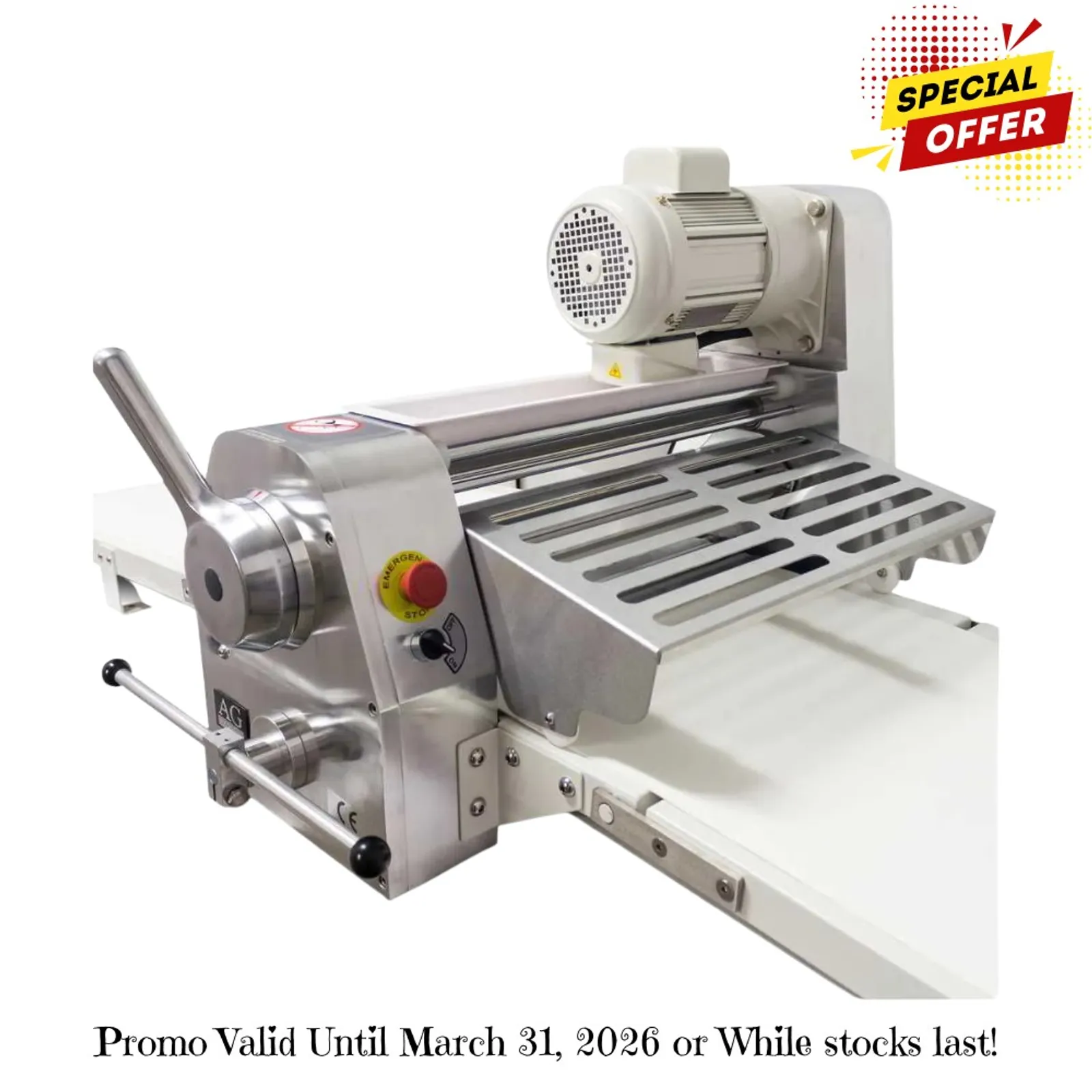 AG Equipment JDR520B - Commercial Benchtop Dough Sheeter