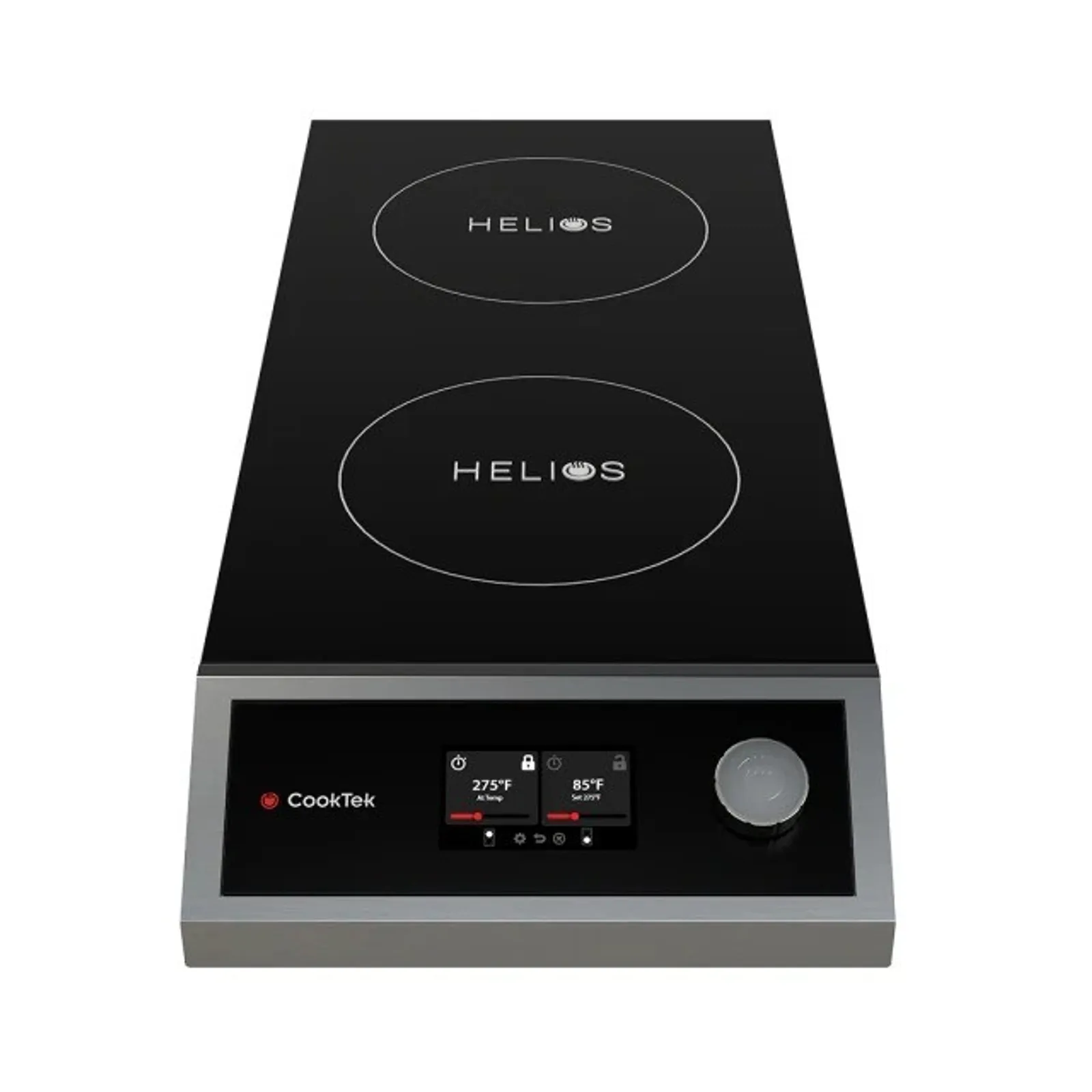 CookTek Helios Dual Hob Front to Back Countertop Induction Cooktop 32 Amp