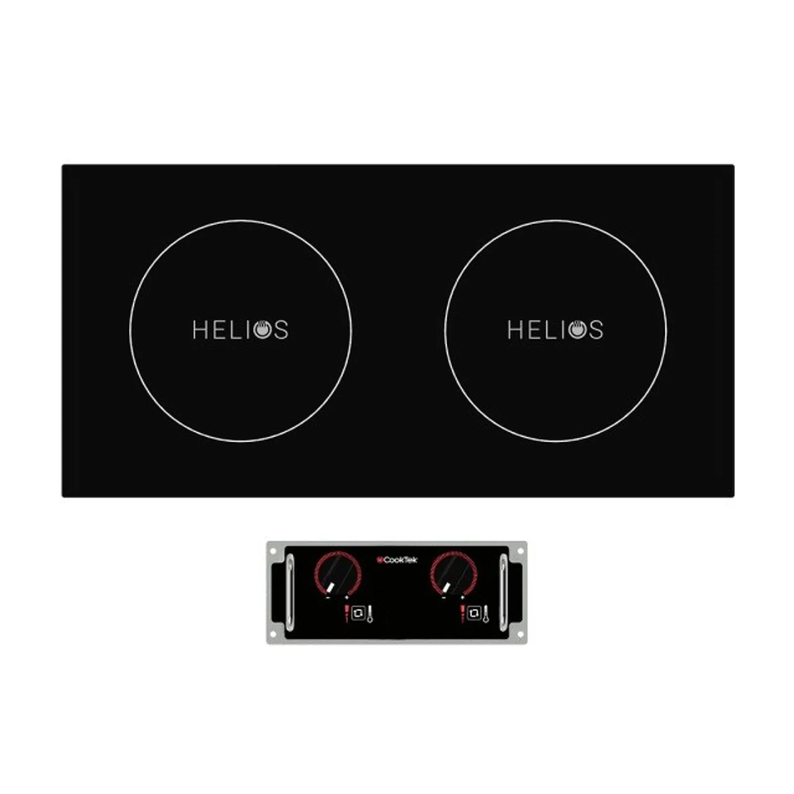 CookTek Helios Dual Hob Side by Side Drop-In Induction Cooktop 15 Amp