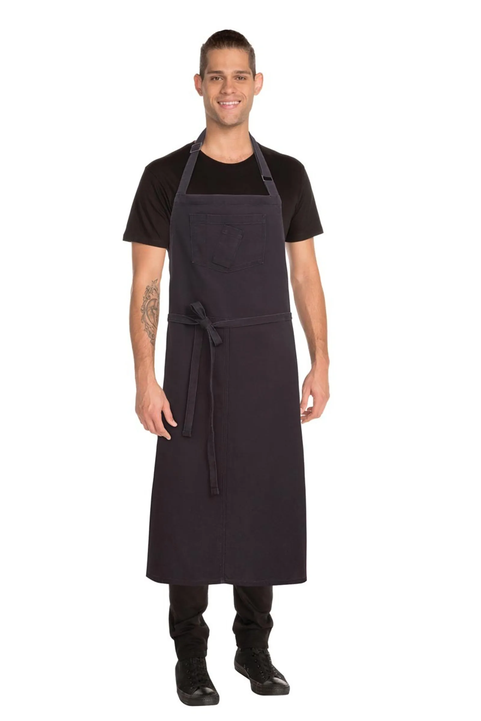 Chef Works ABCKV003-SGY Rockford Steel Grey Large Bib Apron