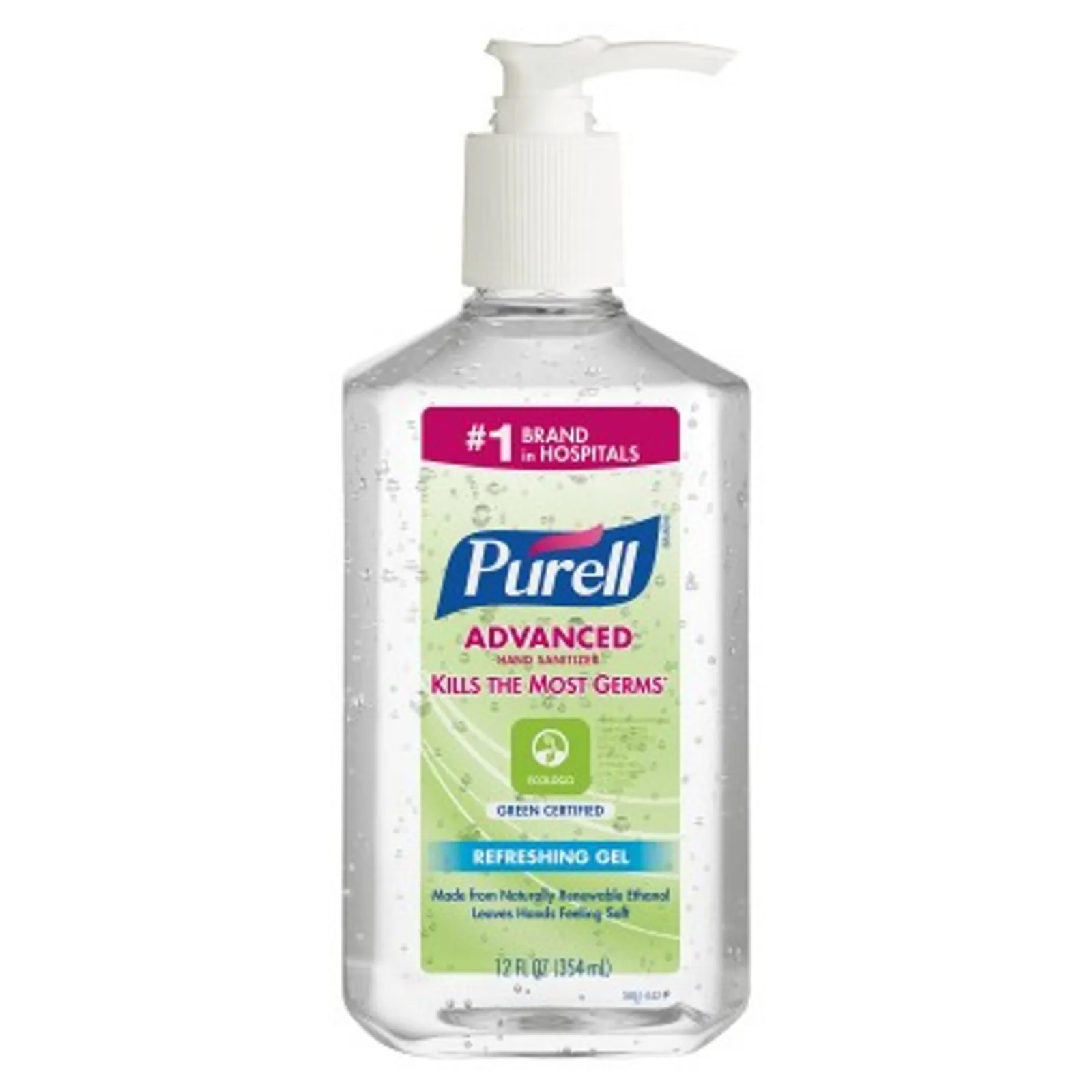 PURELL Advanced Hand Sanitizer Green Certified Gel 350ml (12 per case)
