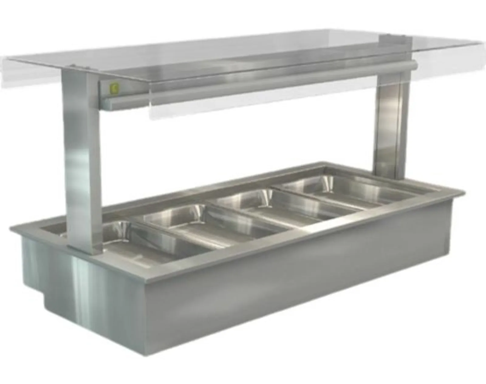 Cossiga LSBM4-FT - Bain Marie - Flat Top Sneeze Guard 1485mm