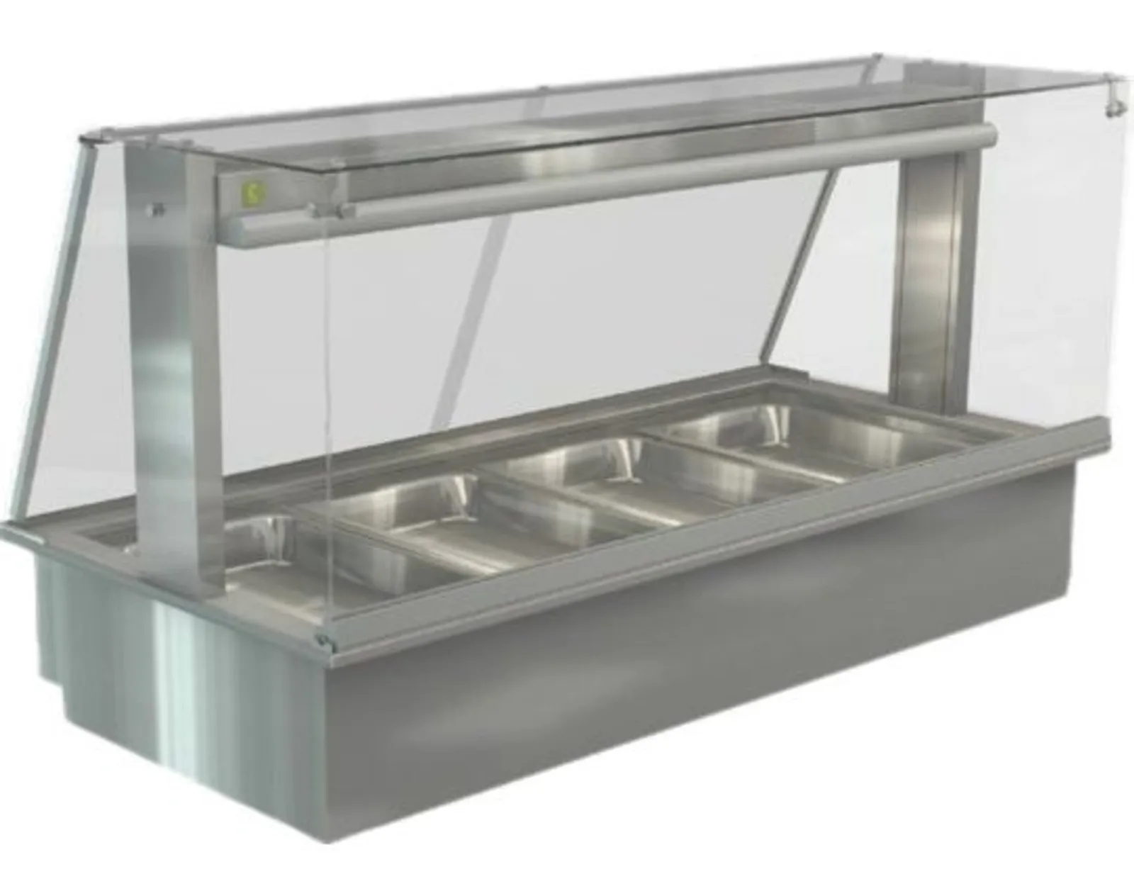 Cossiga LSBM4-FS - Bain Marie - Full Square Glass 1485mm