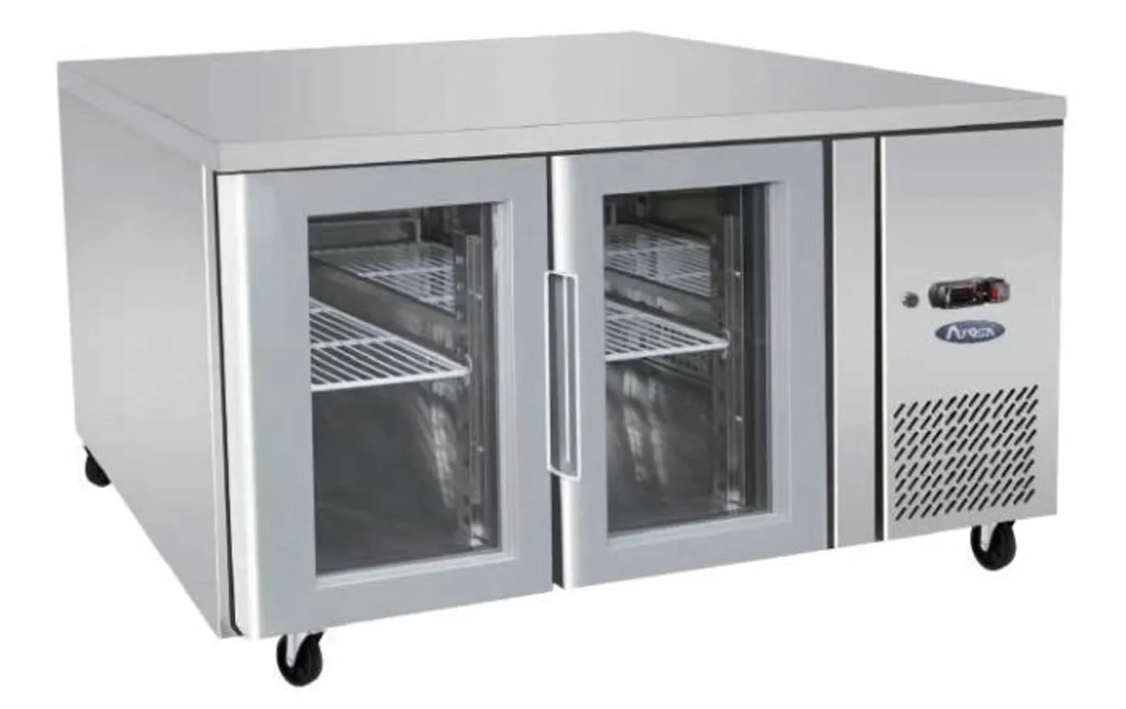 Atosa EPF3721 - Glass 2 Door Cooling Fridge Table 1360 mm