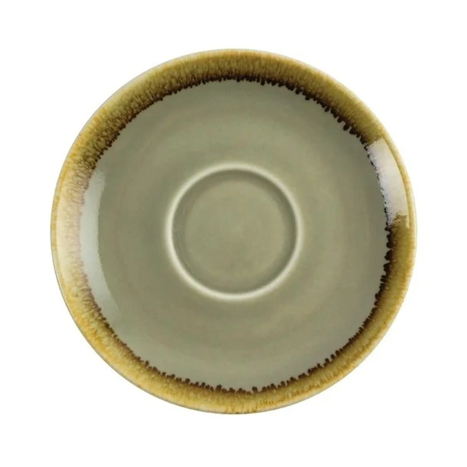 Olympia GP479 - Kiln Cappuccino Saucer Moss 140mm (Box of 6)