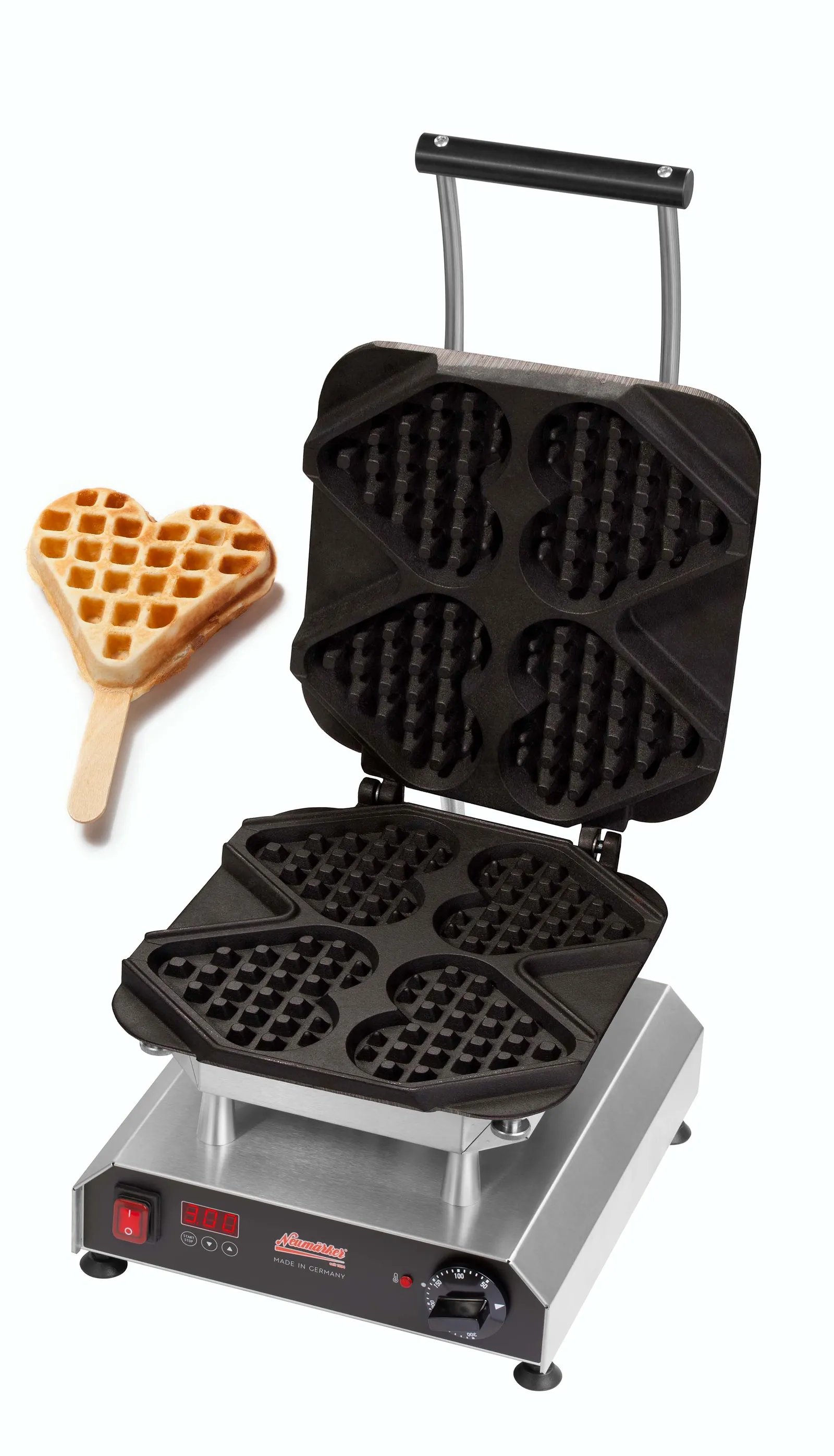 Neumarker NEE-12-40801DT - Heart on a Stick Waffle Iron