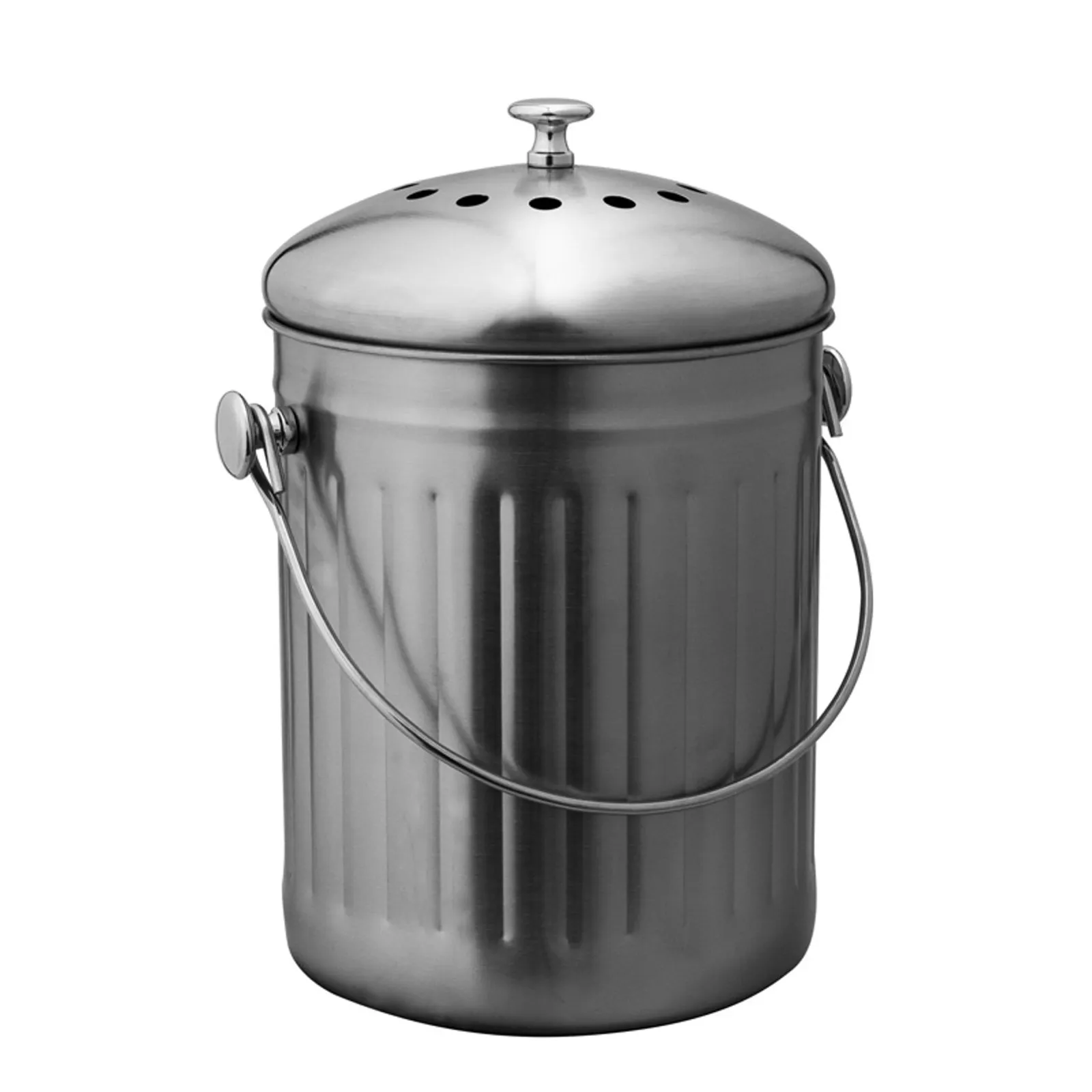 Avanti 41610 - Compost Bin - 18x27cm/5L - Stainless Steel