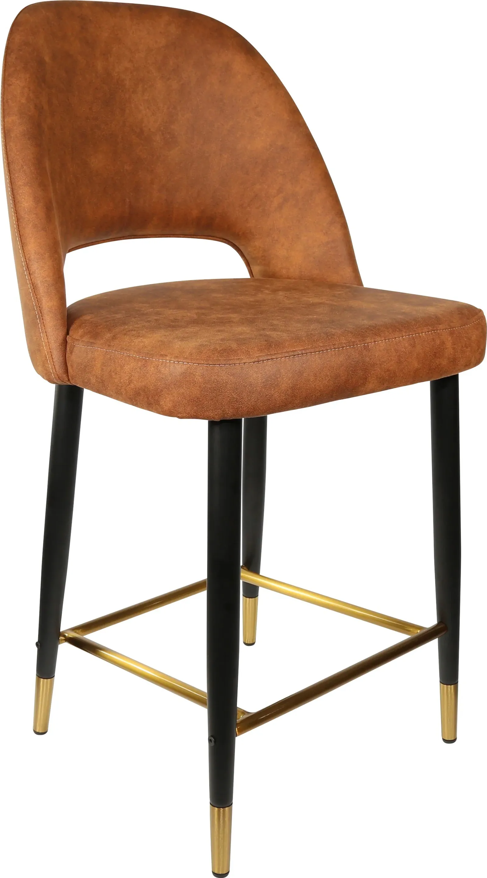 Durafurn Semifreddo Counter Stool with Black Metal 650h Legs