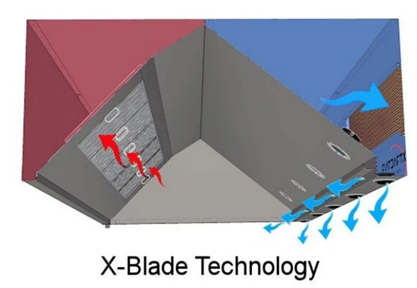 Xtractair XLV-4214 - Low Velocity Commercial Kitchen Exhaust Canopy (4200W x 1400D x 600H)
