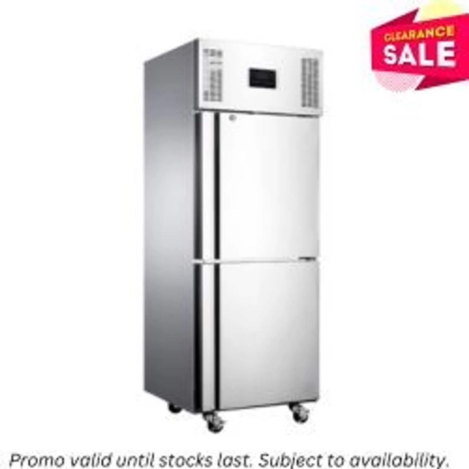 Williams LT1SS Topaz - 2 Split Solid Door Upright Freezer - Aged Stock