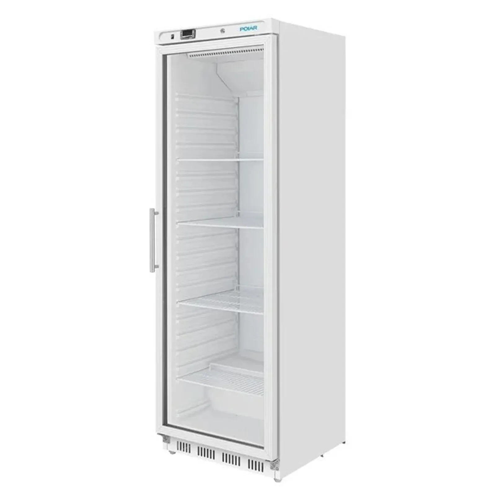 Polar CZ786-A - Upright White Display Fridge 400Ltr