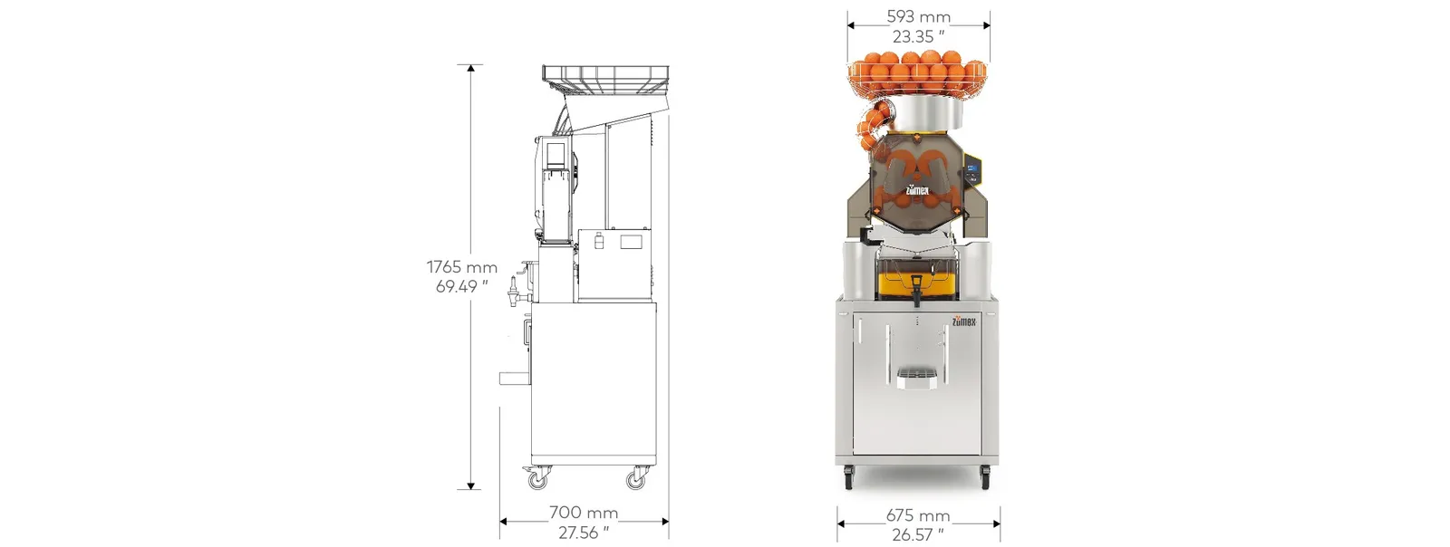 Zumex ZU-08842 - SPEED S +plus series Orange Juicer with 5L Tank + Cabinet
