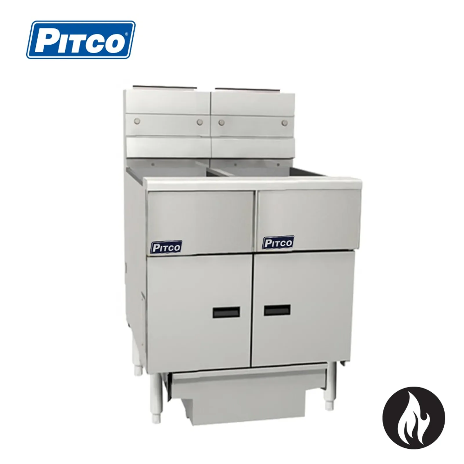 Pitco SG14-2/FD - Millivolt 2 Bank Fryer, Gas