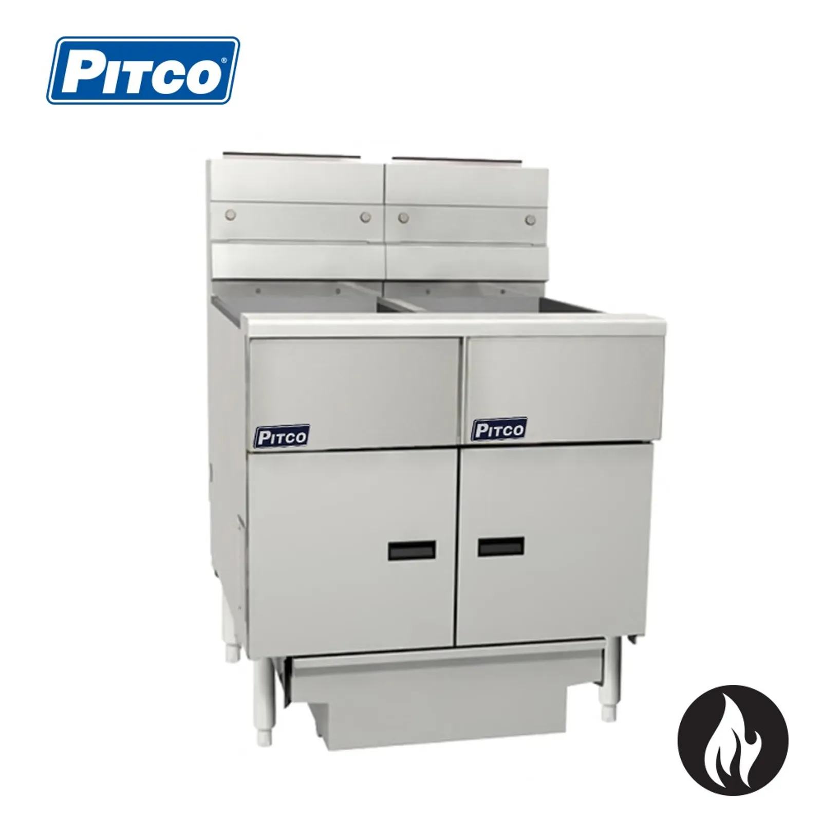 Pitco SG18-2/FD - Millivolt 2 Bank Fryer, Gas