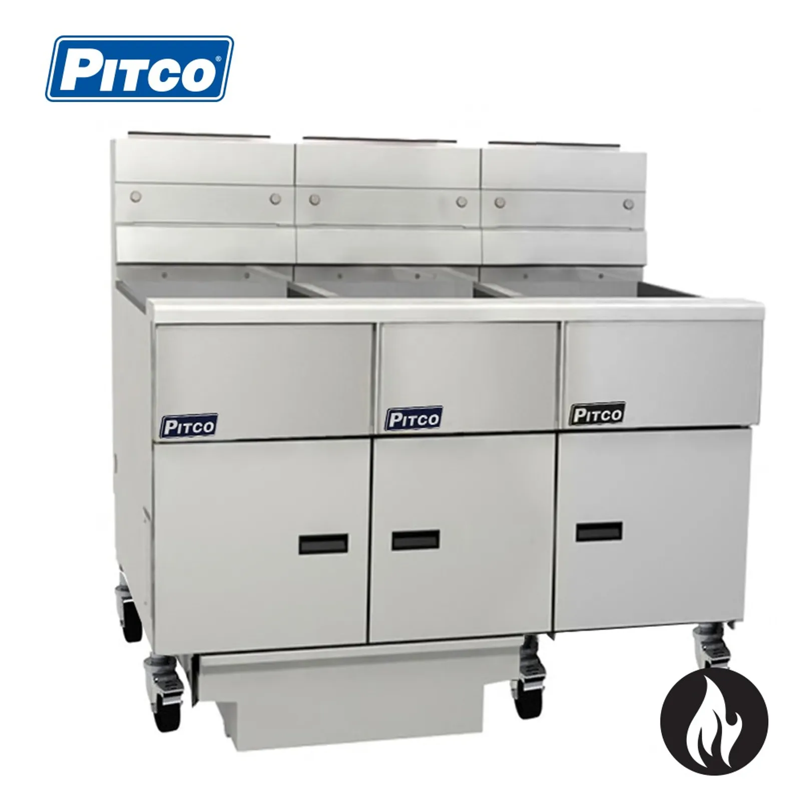 Pitco SG18-3/FD - Millivolt 3 Bank Fryer, Gas