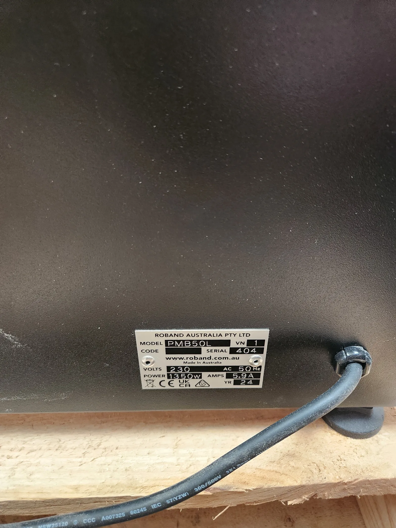 Roband PMB50L - Black Pie Warmer - 50 Pies - USED