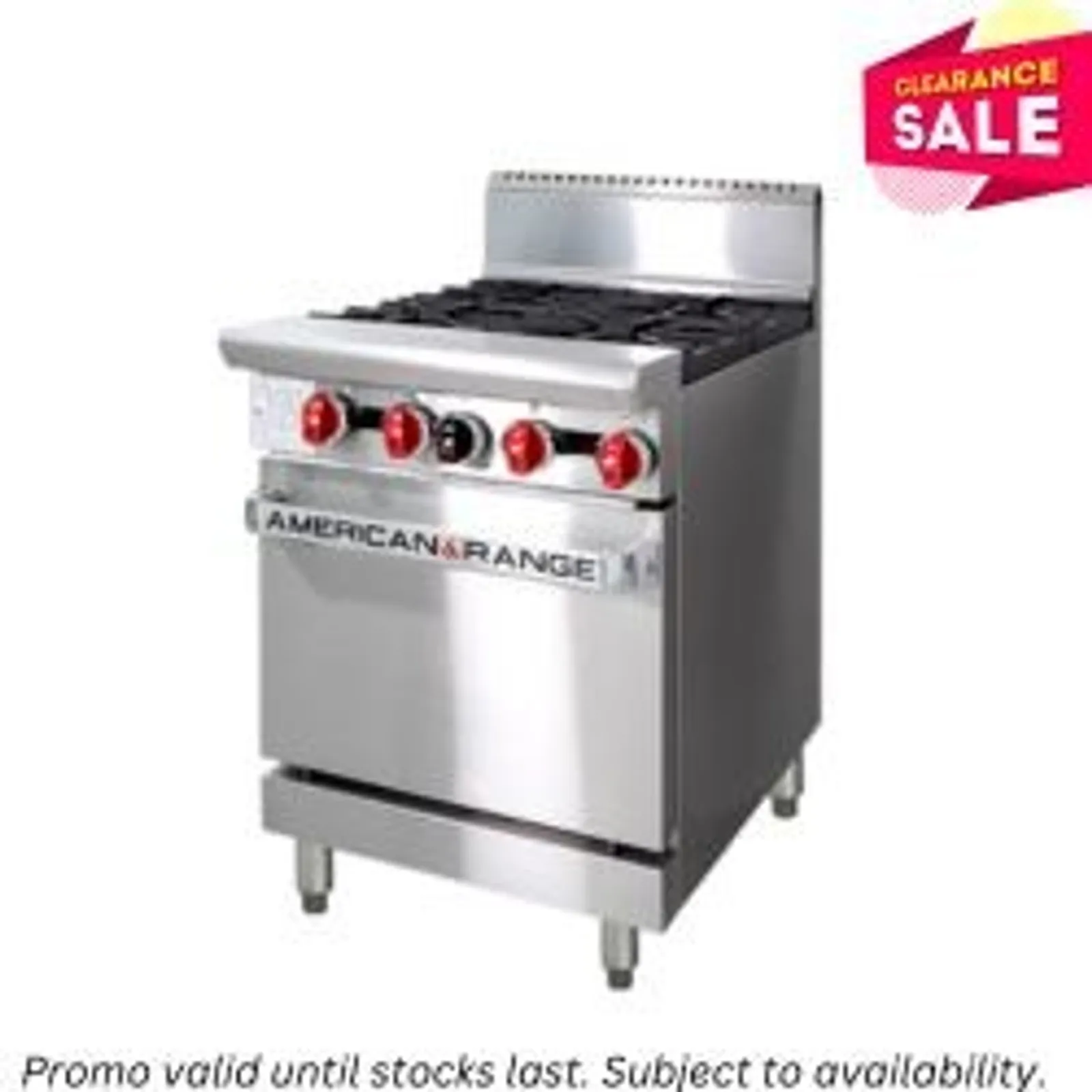 American Range AAR.4B 24" 4 Burner Oven Range, ULPG - Clearance