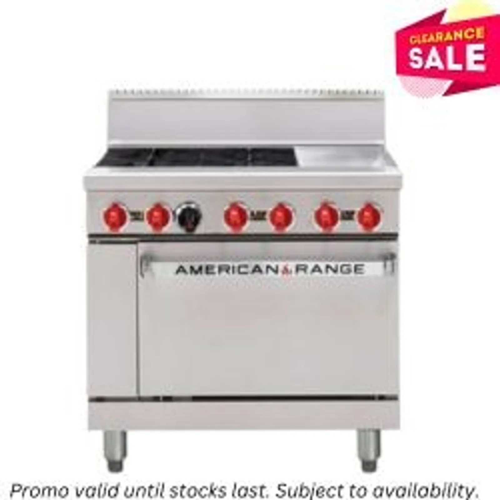 American Range AAR.4B.12G.P - 36" 4 Burner Oven Range, ULPG - Clearance