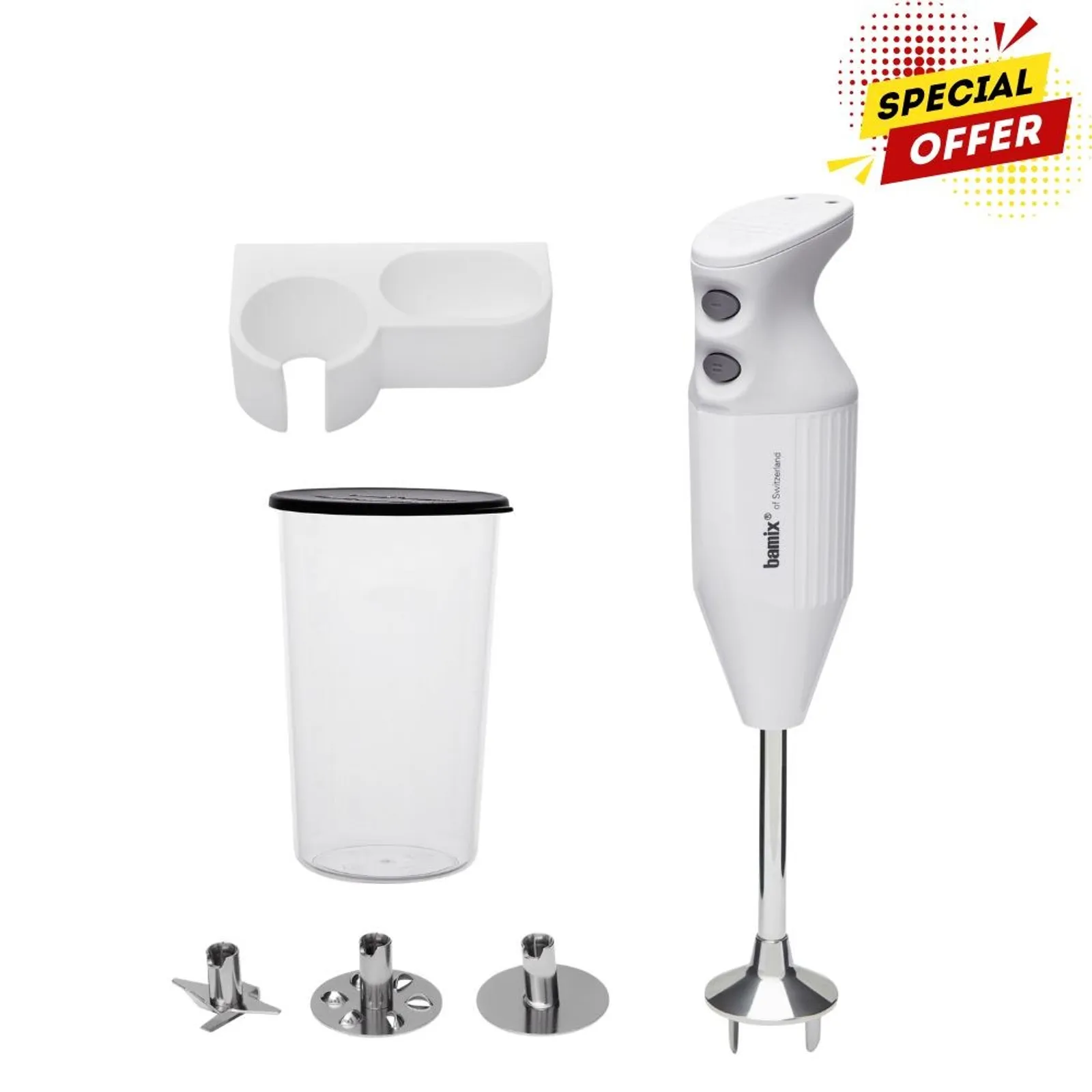 Bamix 76031 - Mono Immersion Blender 140W White