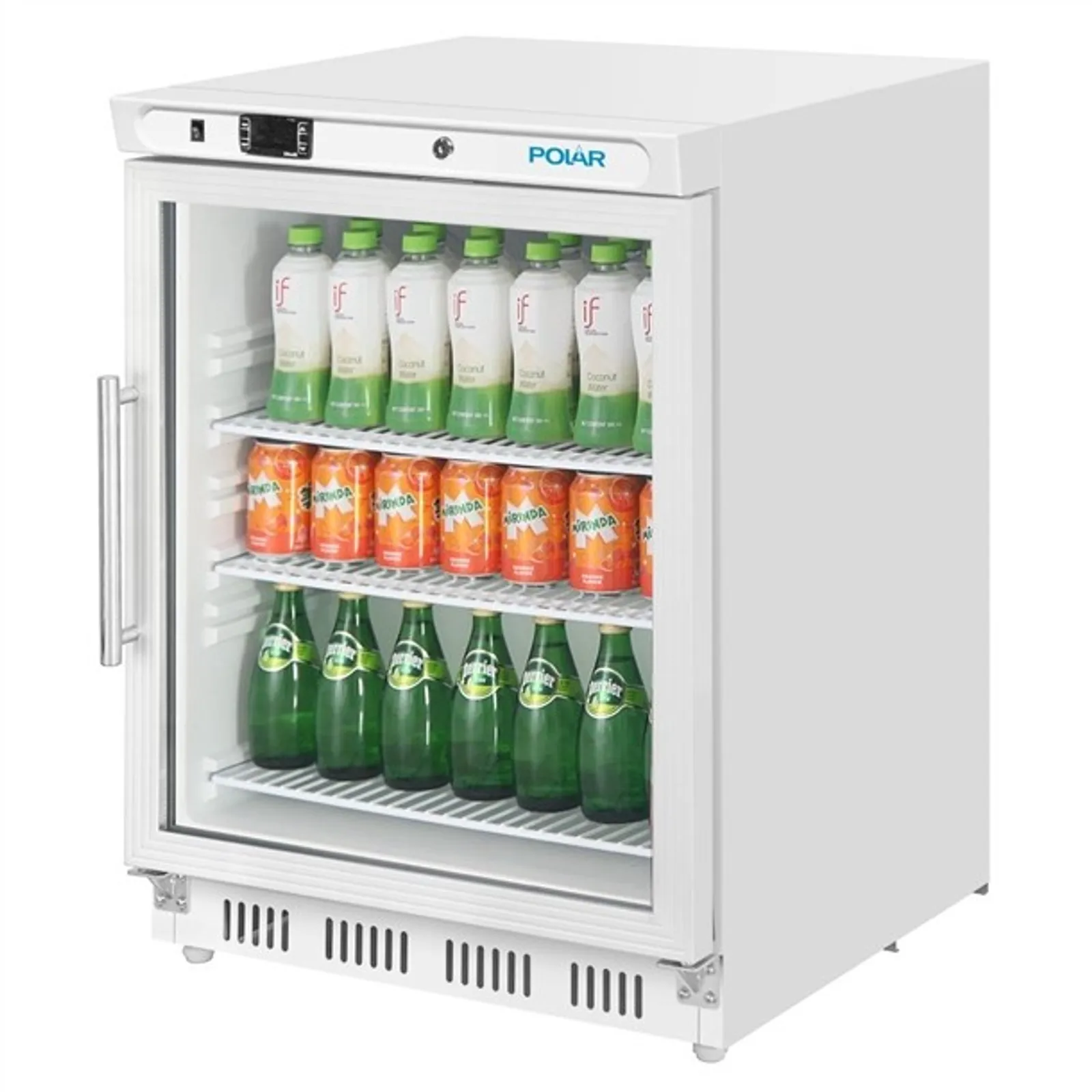 Polar CZ785-A - Under Counter White Display Fridge 150Ltr