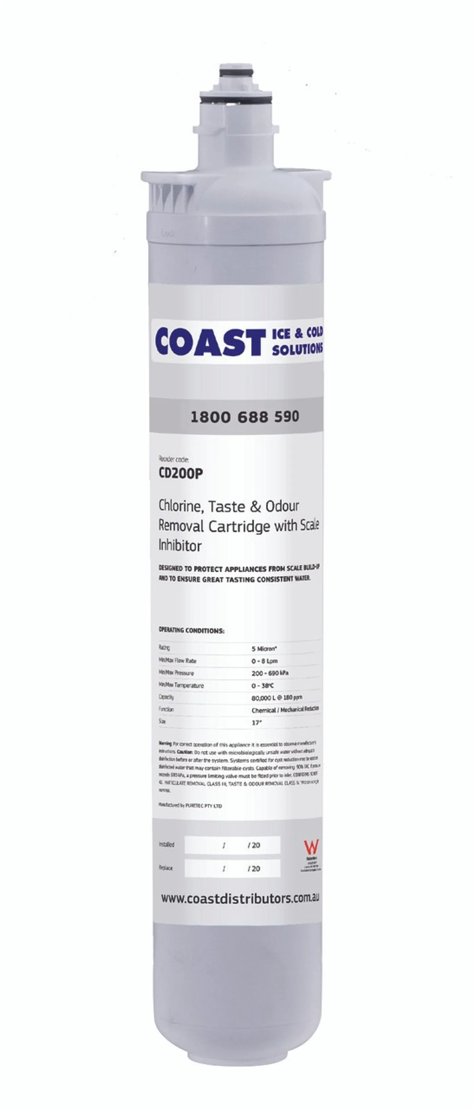 Coast CD200P - Replacement Cartridge for Puretech CD20