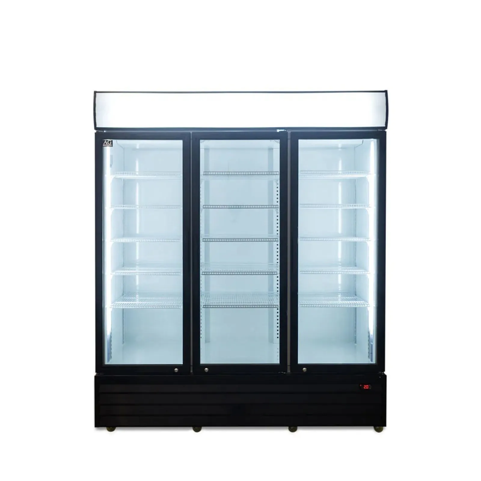 AG Equipment CU1500TNG - 1500L Triple Door Upright Display Fridge - Glass Door