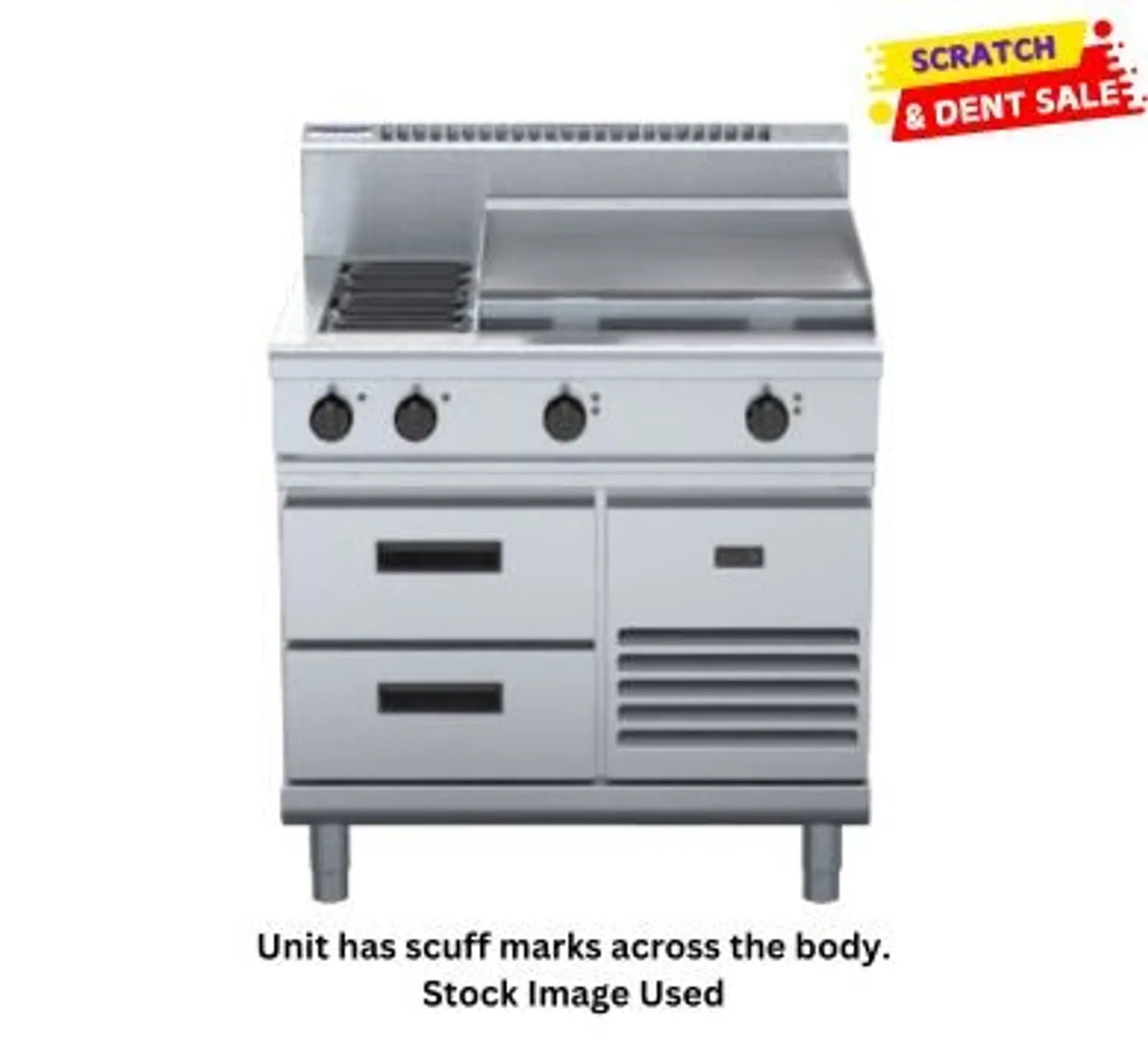 Waldorf 800 Series RN8606E-RB - 900mm Electric Cooktop Refrigerated Base - Clearance