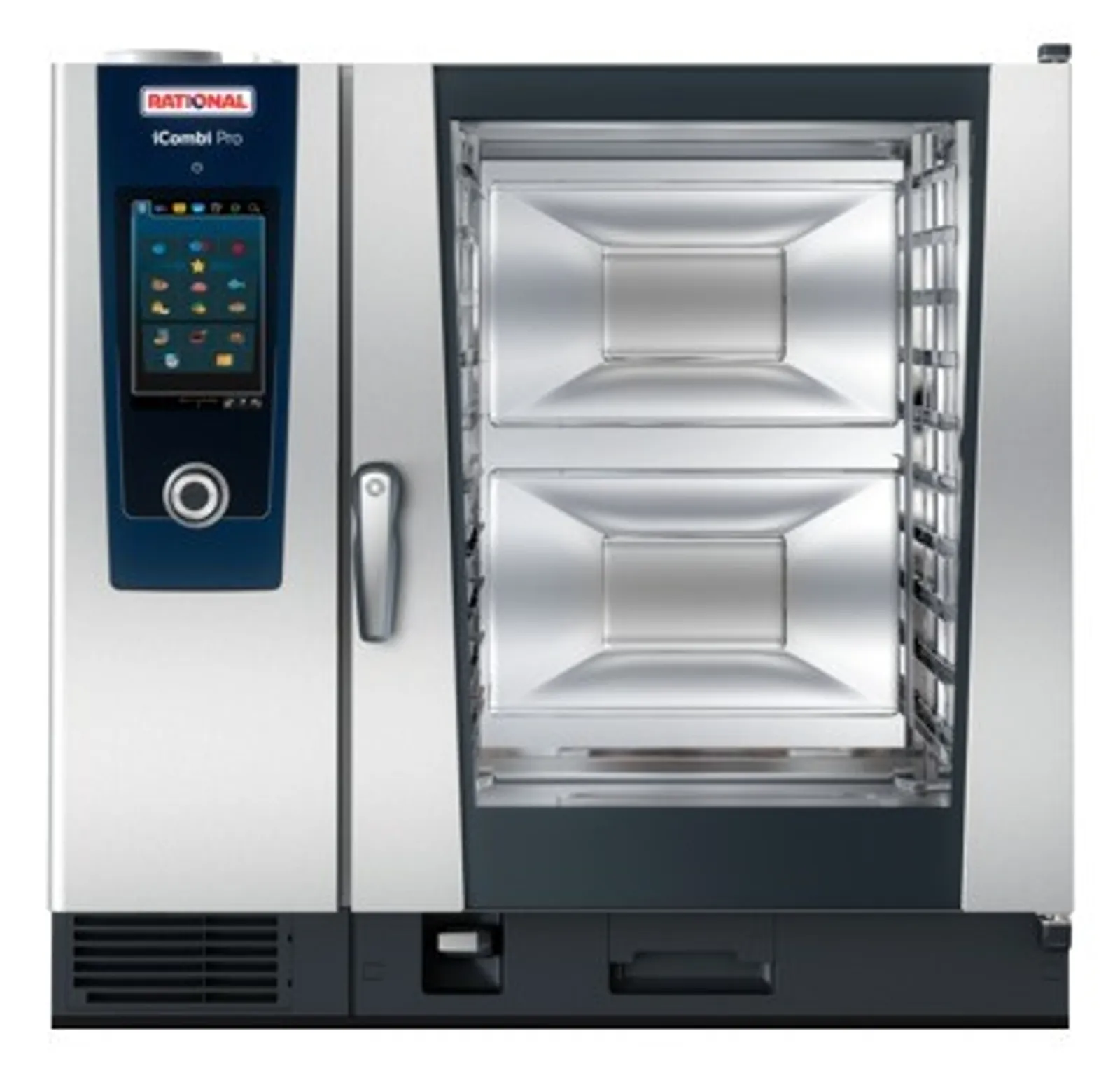 Rational Duo iCombi Pro XS 6-2/3 GN Electric Combi Oven on 10-2/1 GN Electric Combi Oven