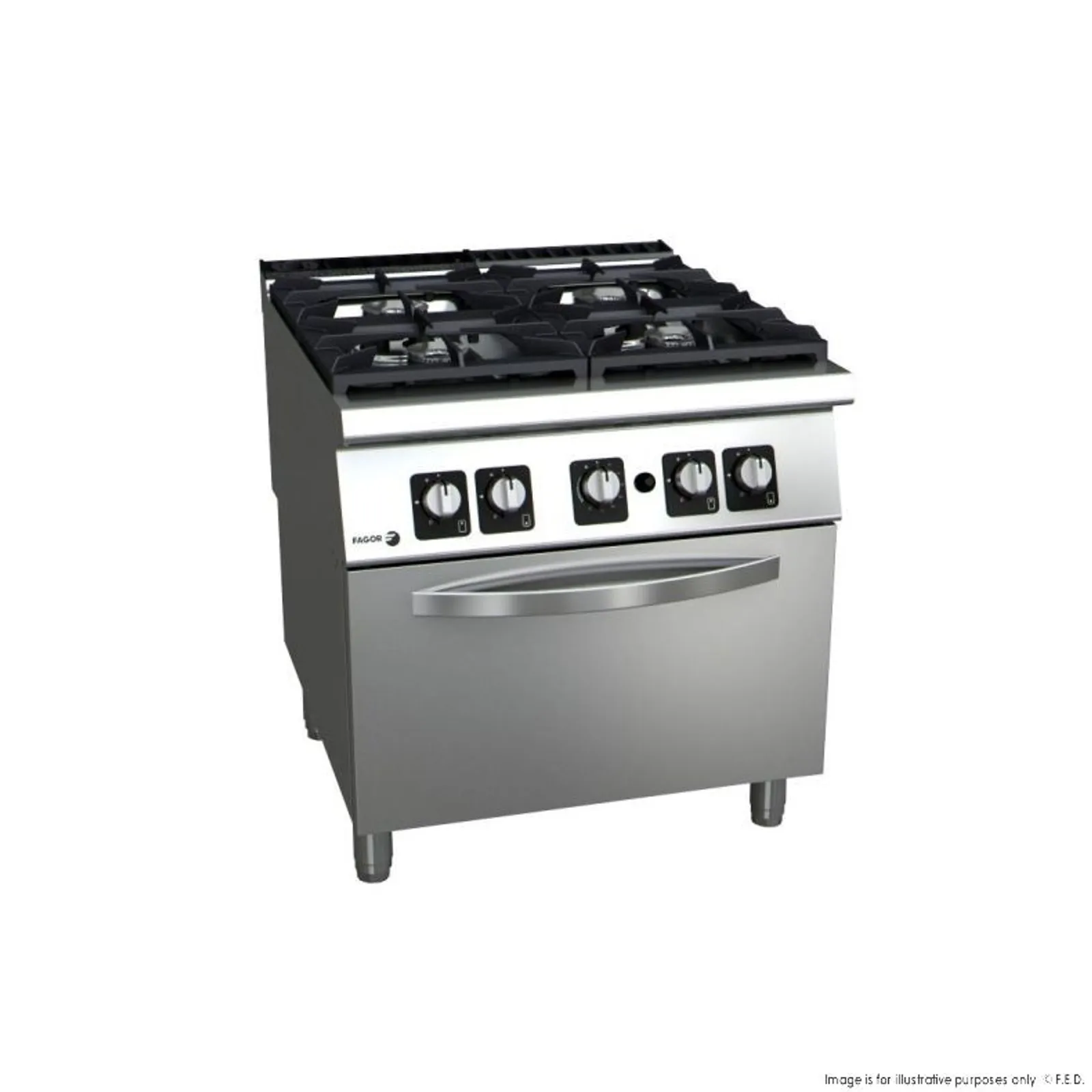 Fagor Professional C-G941H - Kore 900 Series Gas 4 Burner with Gas Oven - Clearance