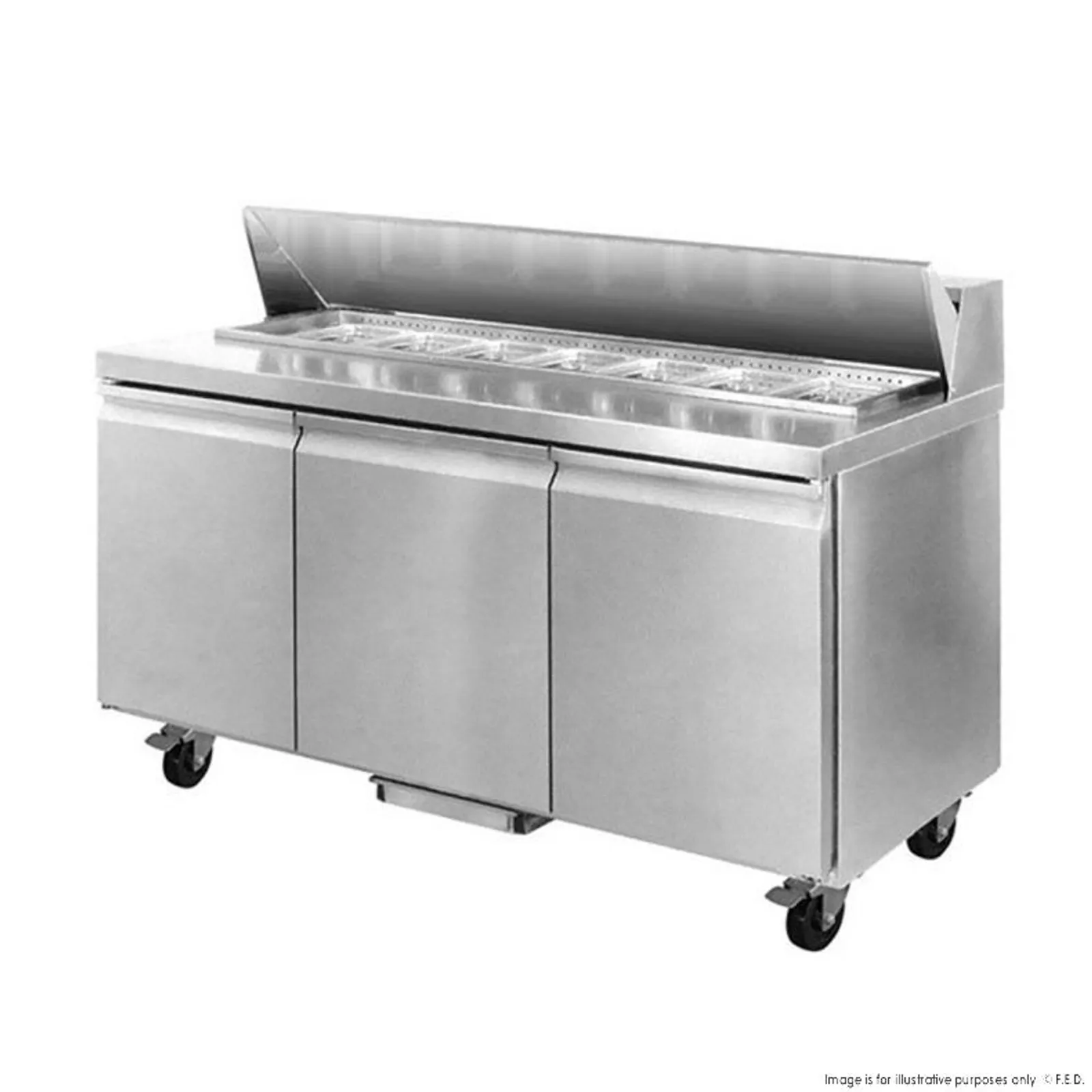 Thermaster SLB180 - Three Large Door Sandwich Bar - Clearance