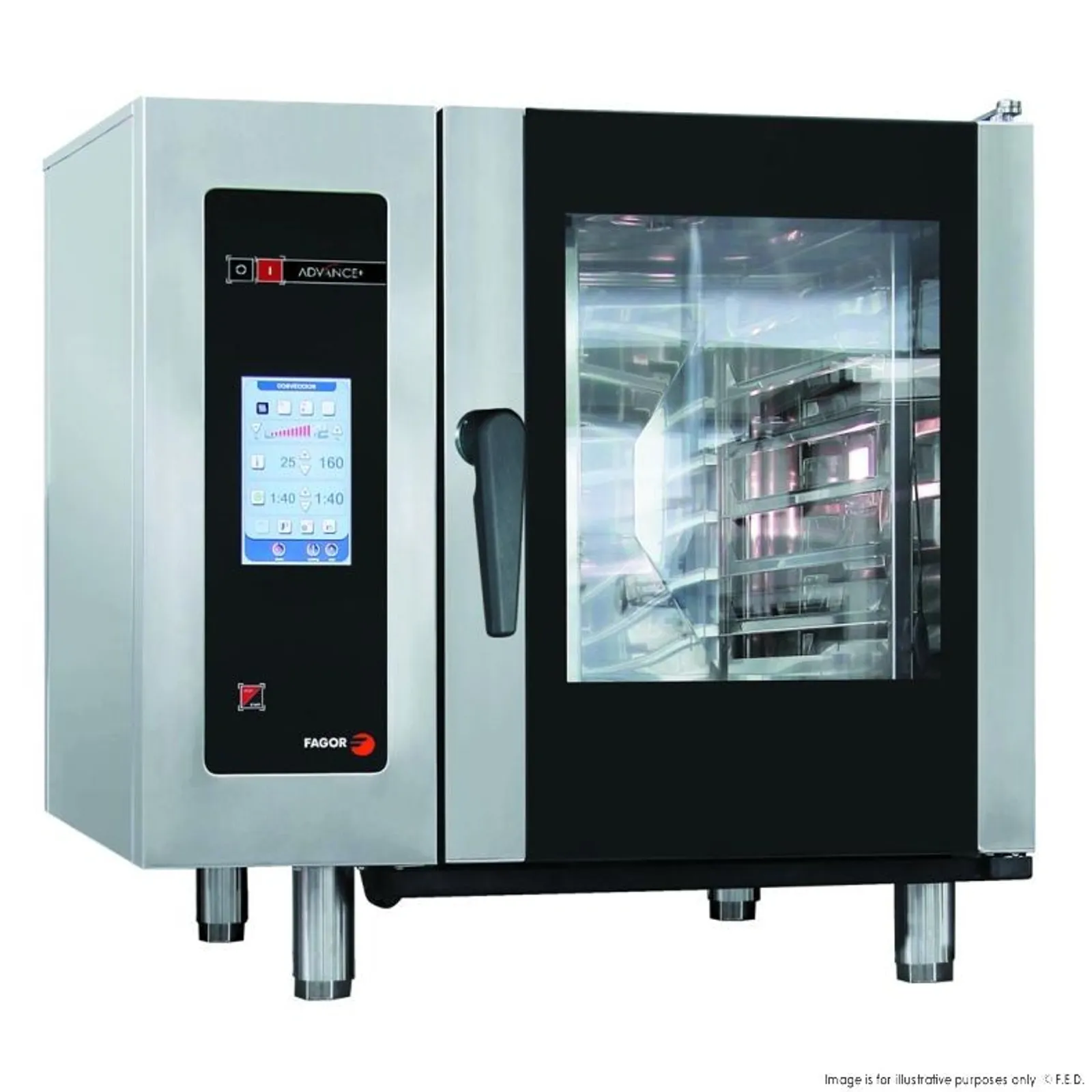 Fagor APE-061 - Advanced Plus Electric 6 Trays Touchscreen Control Combi Oven - Clearance
