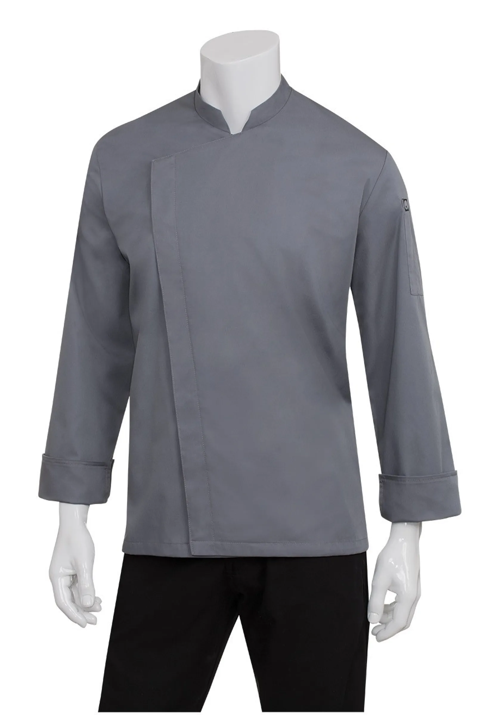 Chef Works BCMC010-GRY Lansing Mens Grey Chef Jacket