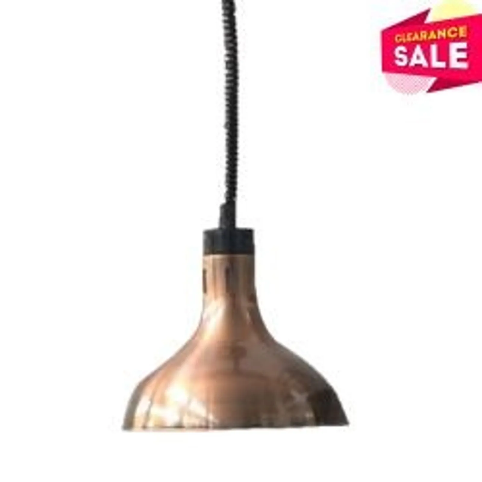 Benchstar HYWCL12 - Round Pull Down Heat Lamp Antique Copper 290mm - Clearance