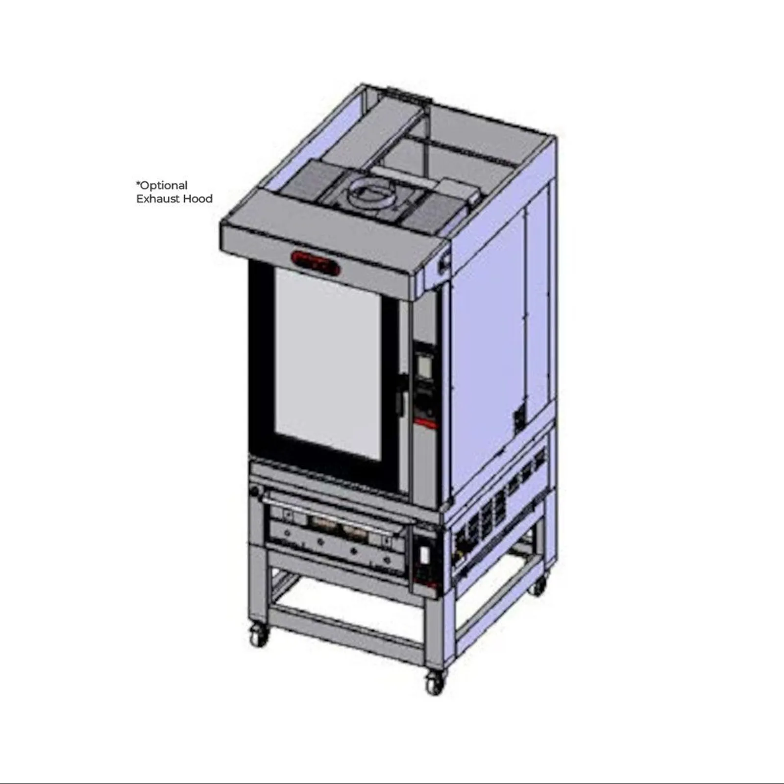 Zanolli TAE101SL - Combi Teorema Baking Tower - 10 Tray Convection | 2-Tray Single Deck Oven | Mobile stand