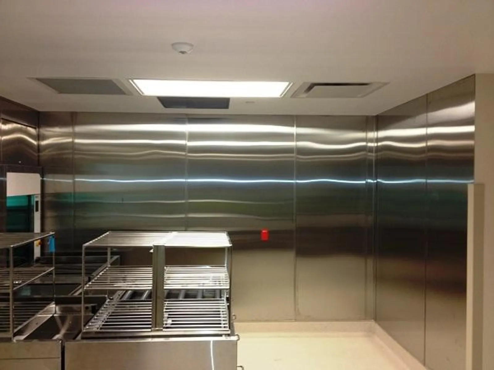 Stainless Steel Metal Kitchen Wall Panels with Plasterboard Backing 1200mm (W) x 2200mm (L) x 10mm (T)