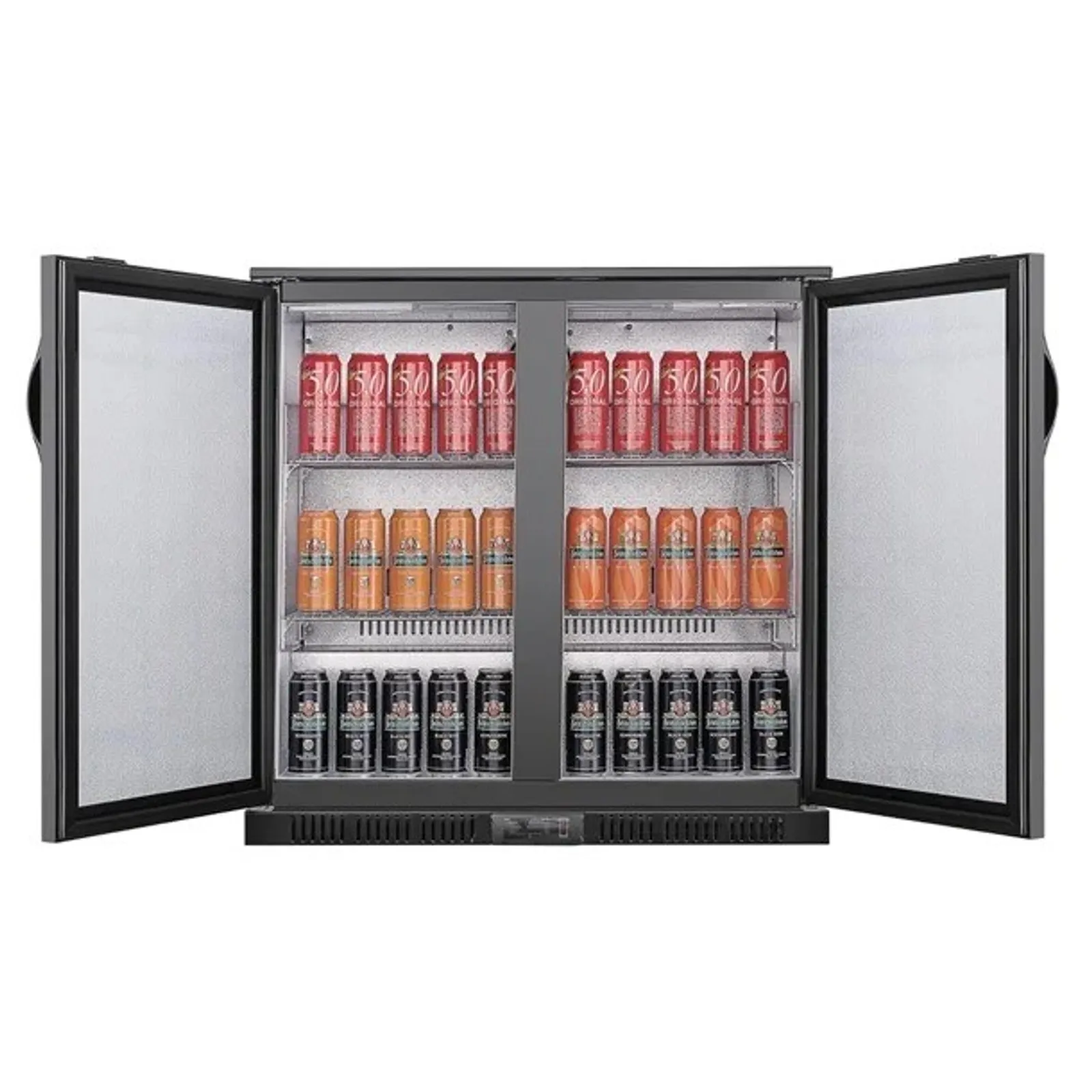 Polar GE998-A - 850mm Double Door Back Bar Cooler Solid Door 198 Ltr