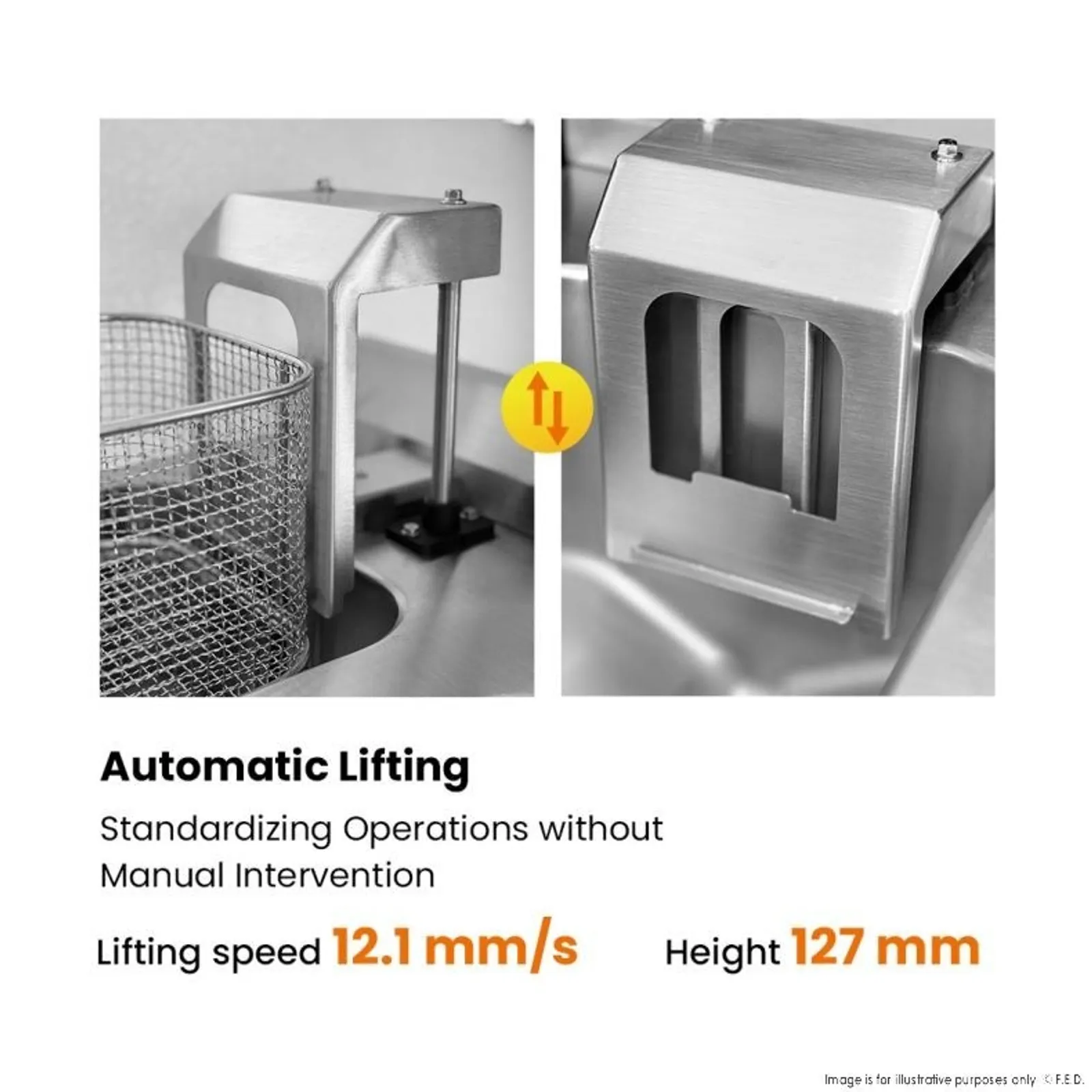 Benchstar IF7000D-AL - Double Tanks Auto Lifting Induction Fryer