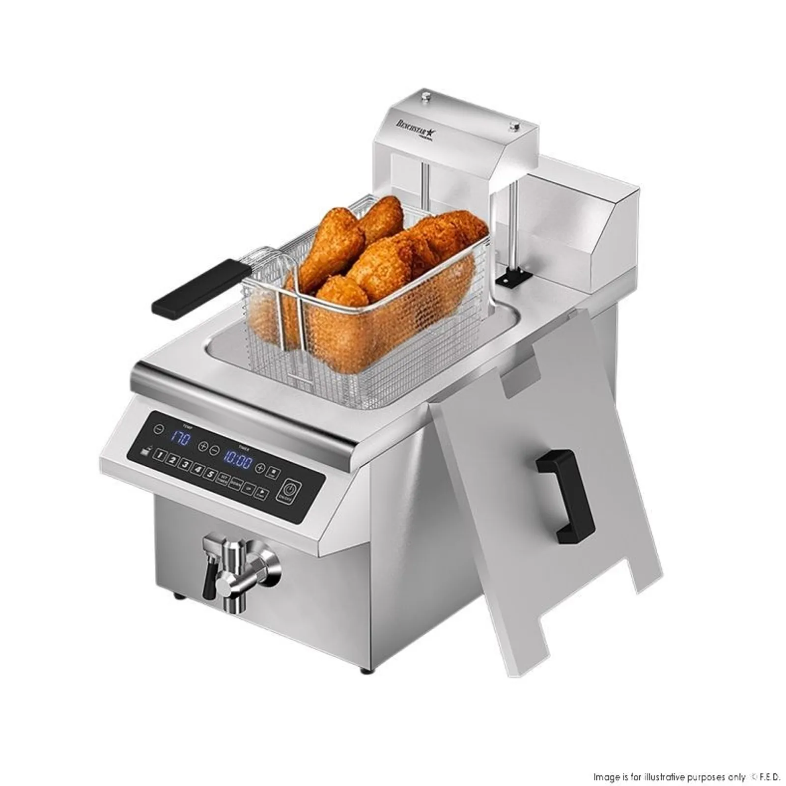 Benchstar IF3500S-AL - Single Tank Auto Lifting Induction Fryer